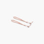 Rose :: simple petite lab grown diamond drop earrings white gold clean minimal fine jewelry