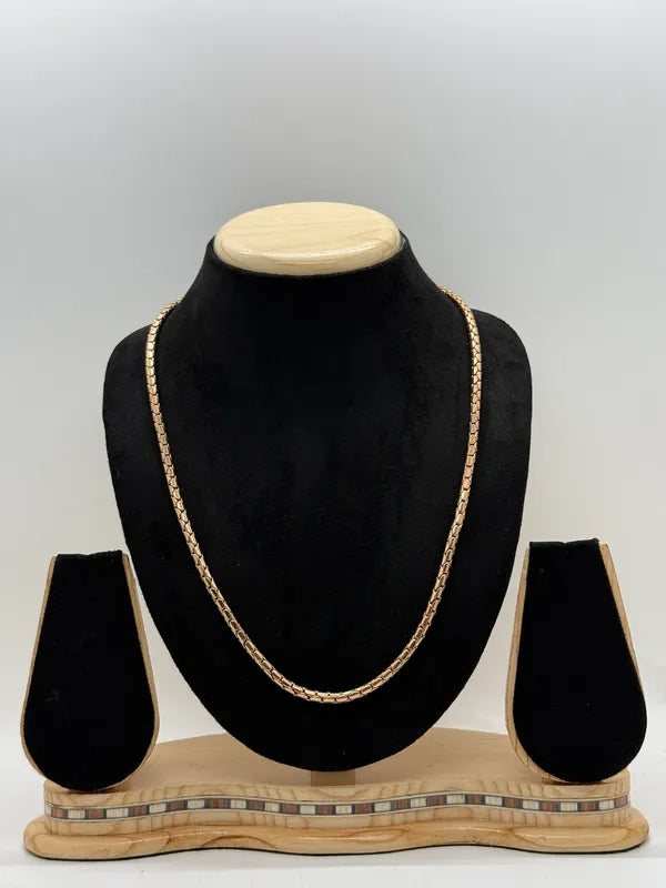 Royal Covering Latest Designed Rose Gold Snake Chain