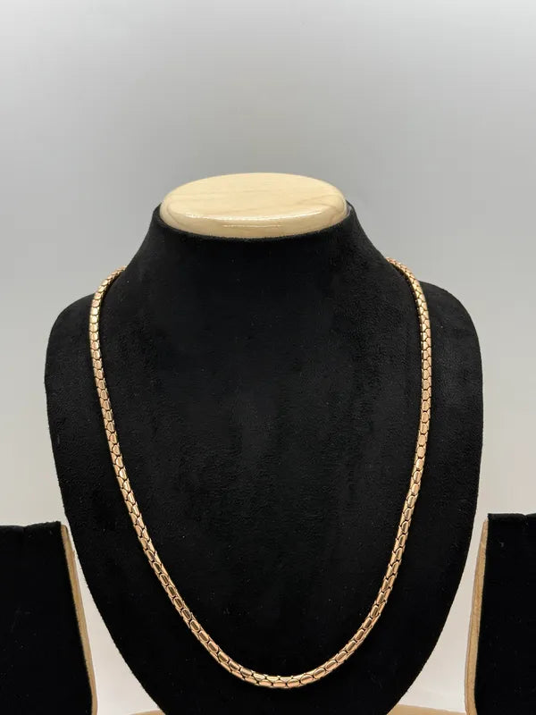 Royal Covering Latest Designed Rose Gold Snake Chain