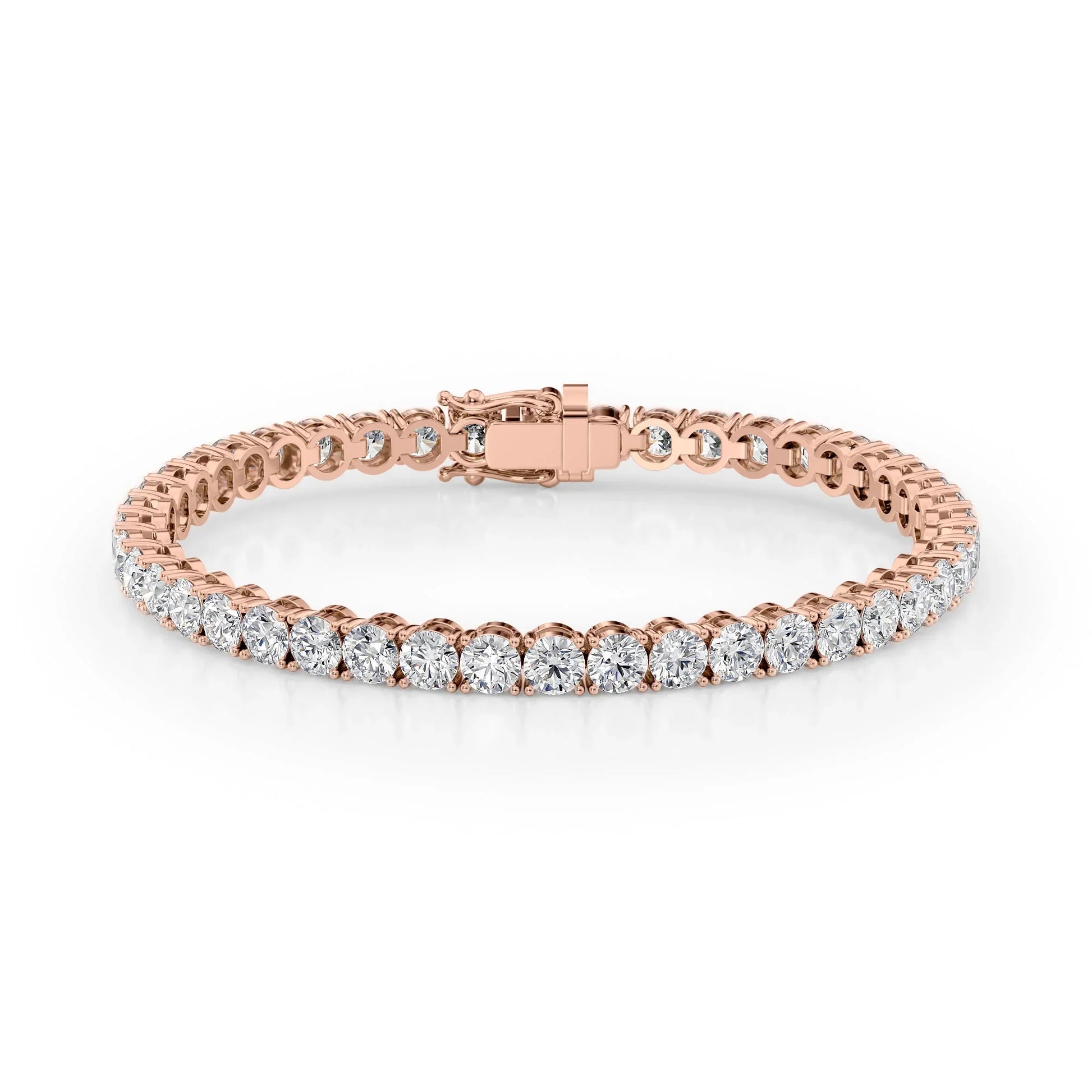 Round Lab Grown Diamond Tennis Bracelet, EF Color, VS Clarity, IGI Certificate
