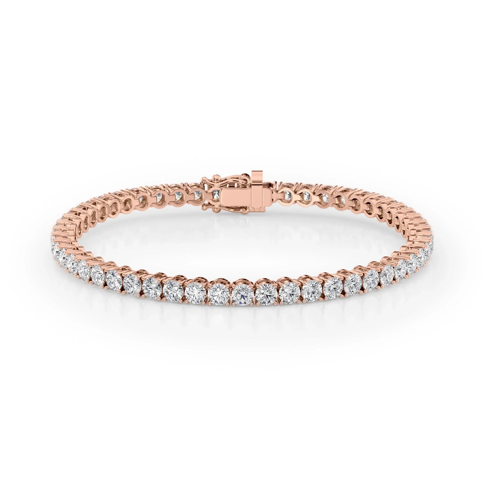 Round Lab Grown Diamond Tennis Bracelet, EF Color, VS Clarity, IGI Certificate