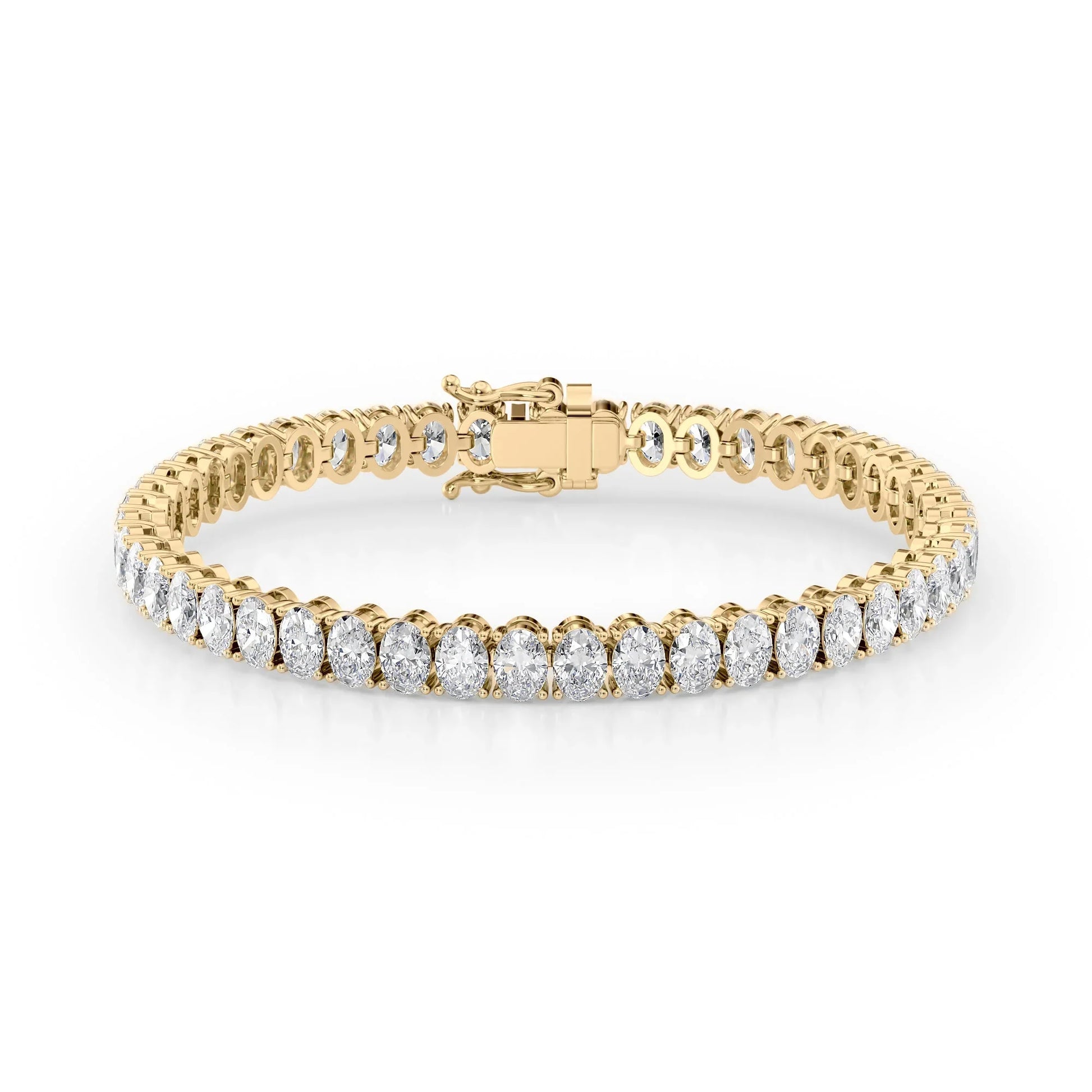 Oval Lab Grown Diamond Tennis Bracelet, EF Color, VS Clarity, IGI Certificate