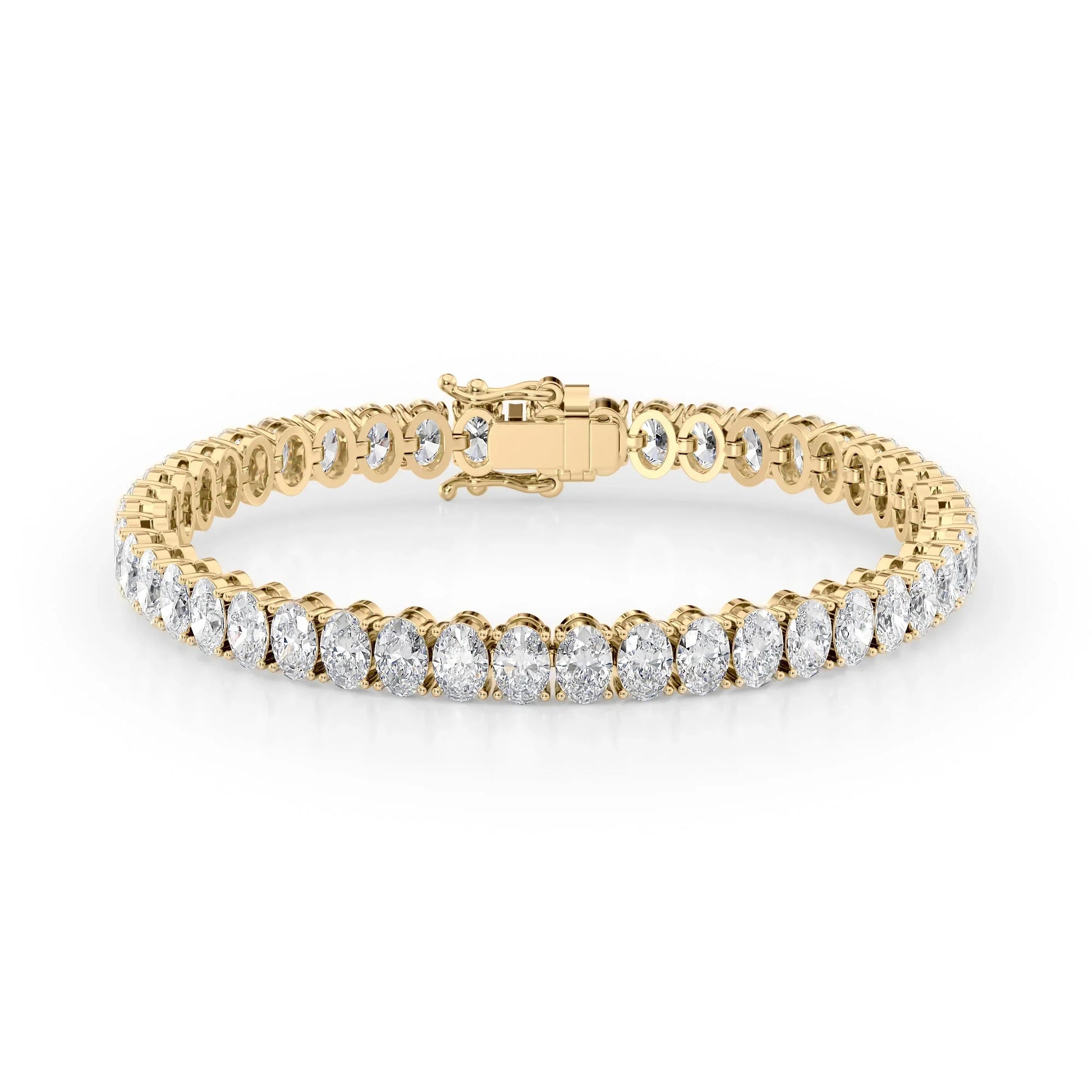 Oval Lab Grown Diamond Tennis Bracelet, EF Color, VS Clarity, IGI Certificate