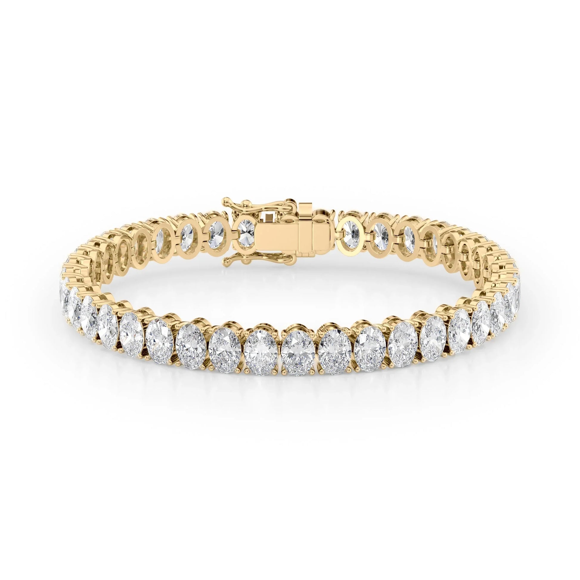 Oval Lab Grown Diamond Tennis Bracelet, EF Color, VS Clarity, IGI Certificate
