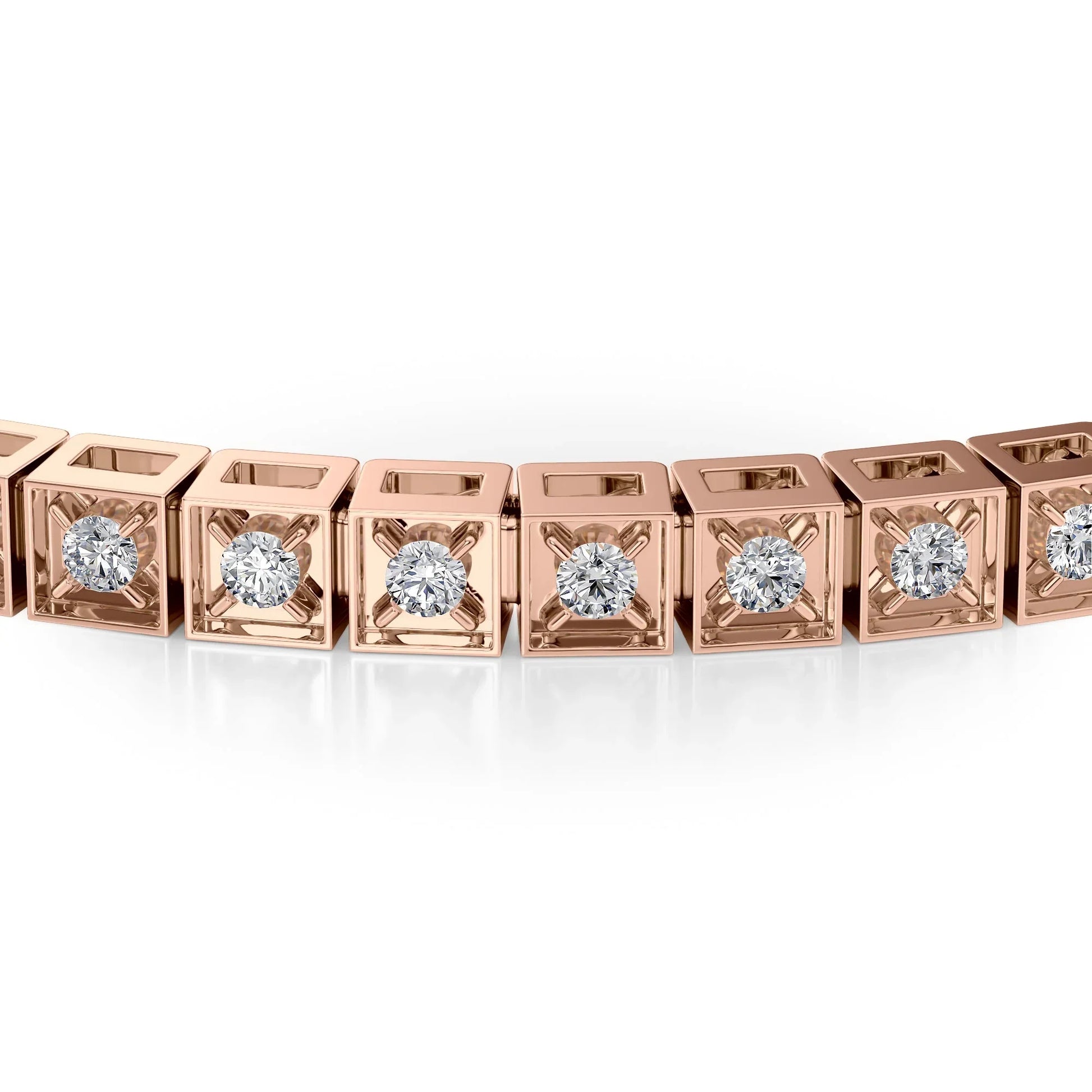 Round Lab Grown Diamond Chocolate Tennis Bracelet, EF Color, VS Clarity, IGI Certified