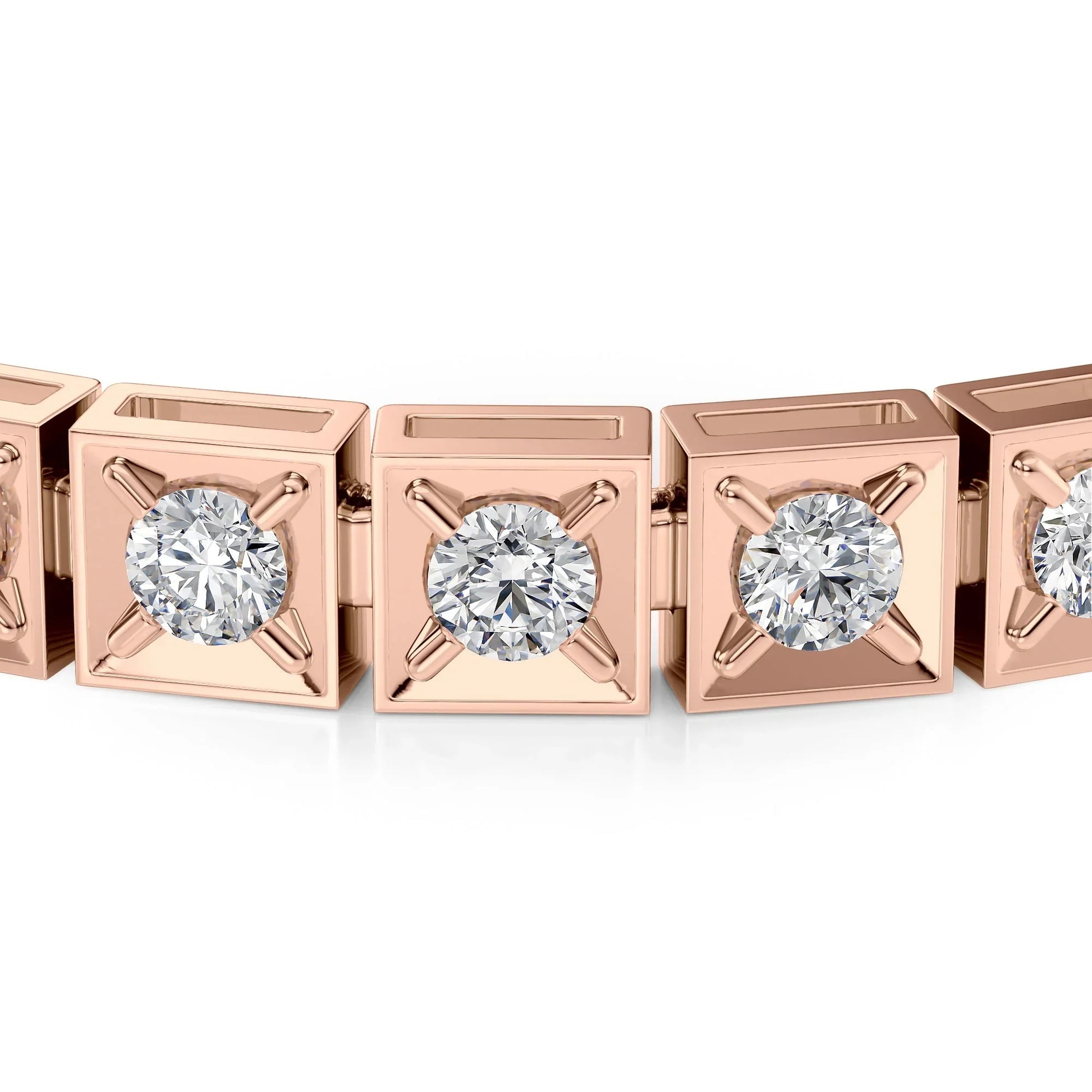 Round Lab Grown Diamond Chocolate Tennis Bracelet, EF Color, VS Clarity, IGI Certified