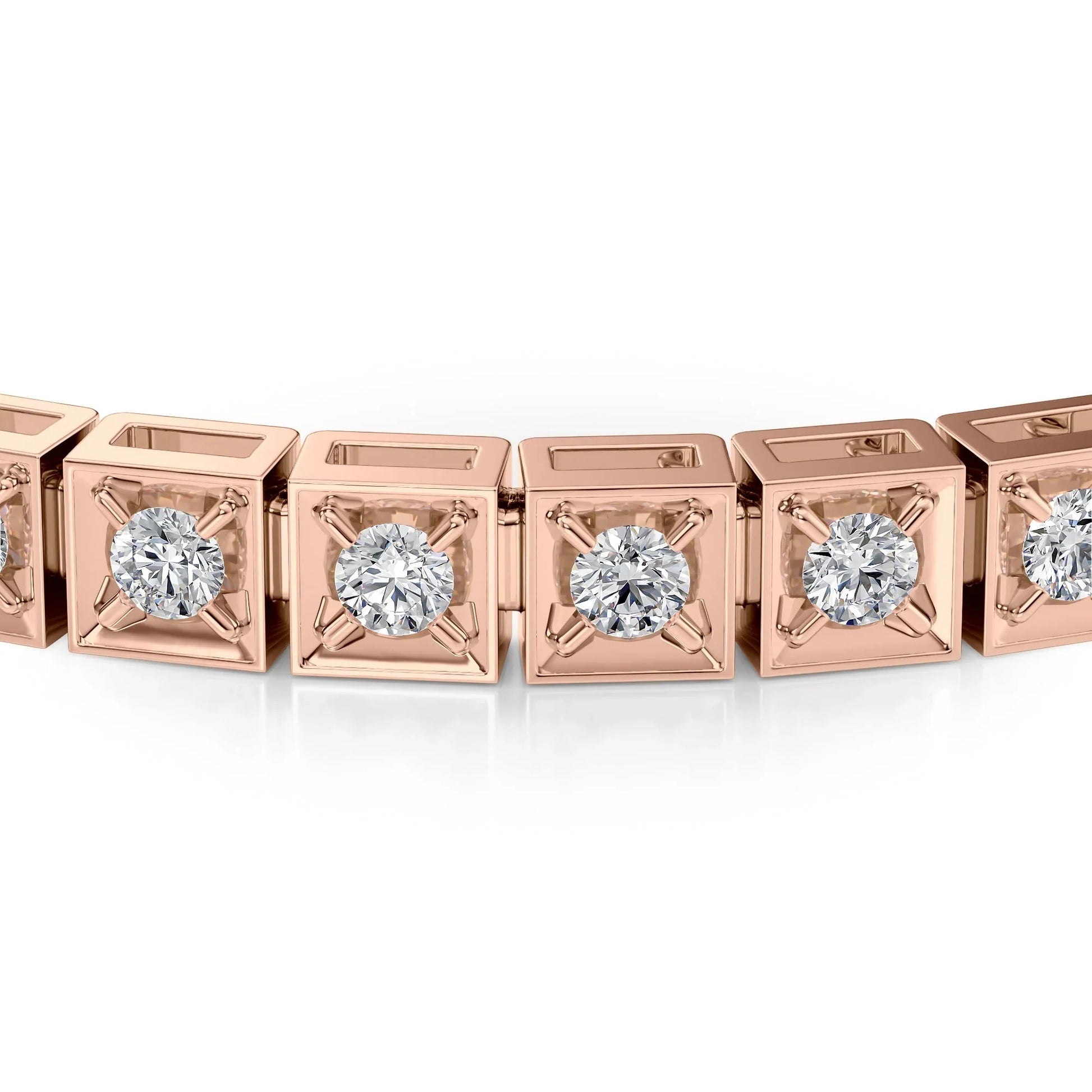 Round Lab Grown Diamond Chocolate Tennis Bracelet, EF Color, VS Clarity, IGI Certified