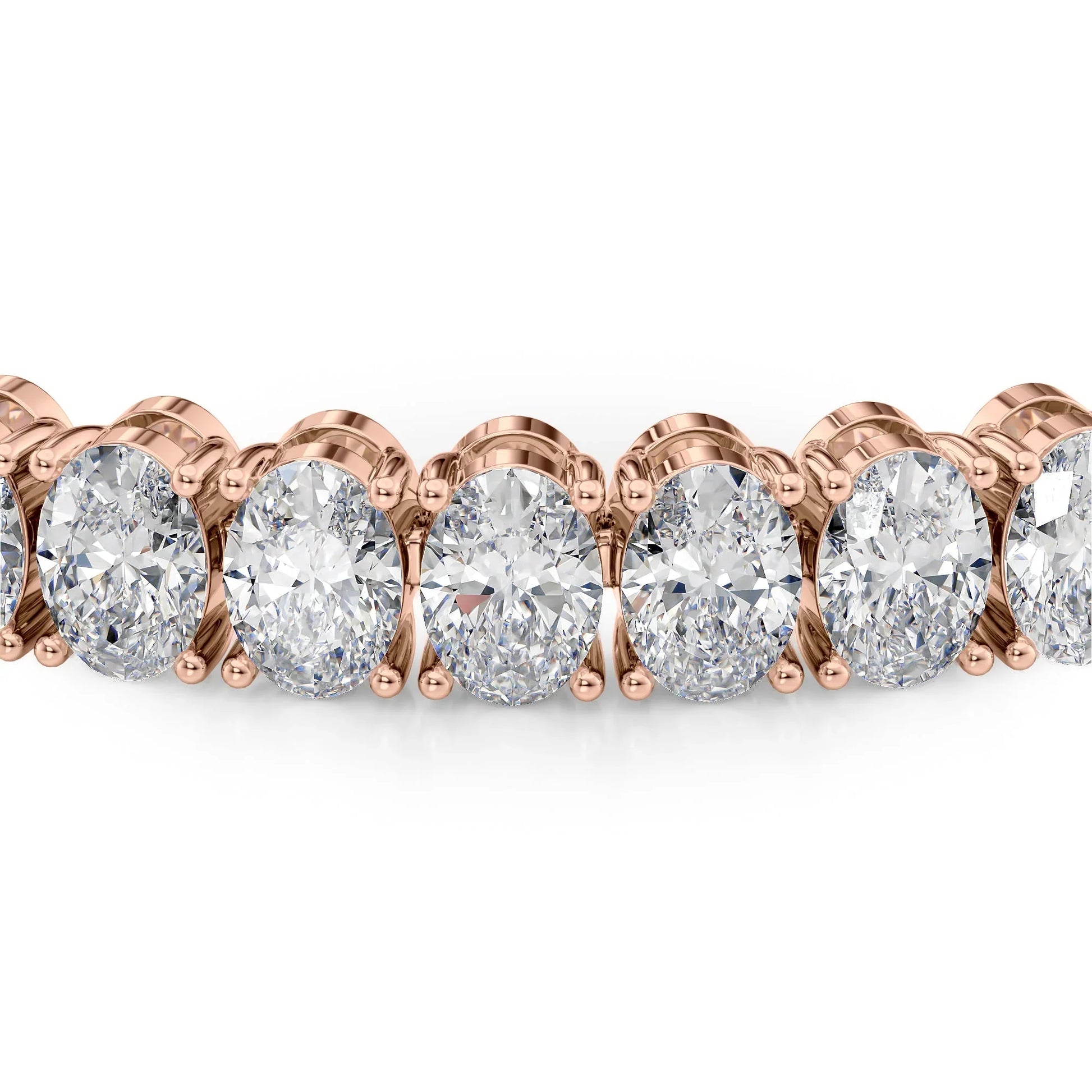 Oval Lab Grown Diamond Tennis Bracelet, EF Color, VS Clarity, IGI Certificate