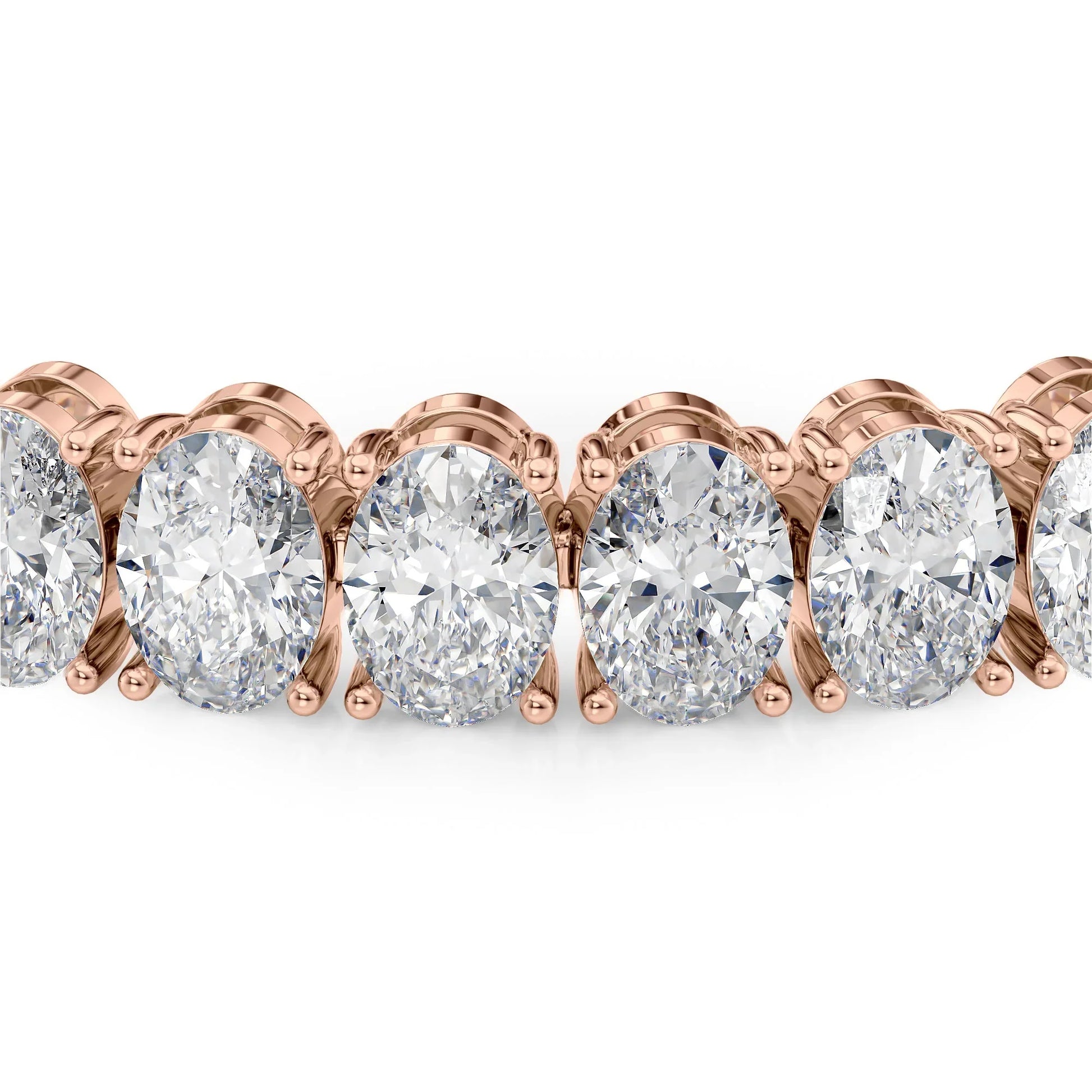 Oval Lab Grown Diamond Tennis Bracelet, EF Color, VS Clarity, IGI Certificate