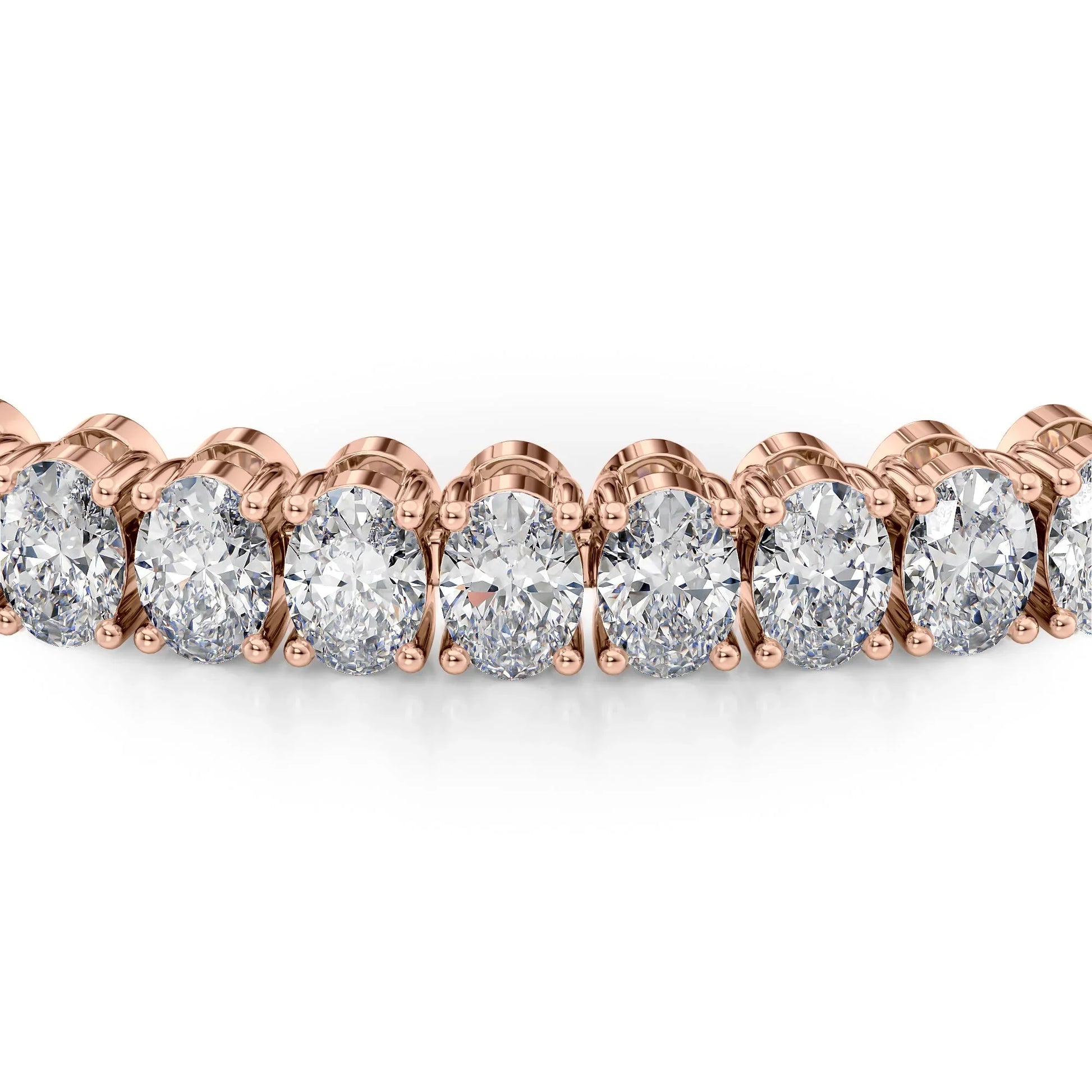 Oval Lab Grown Diamond Tennis Bracelet, EF Color, VS Clarity, IGI Certificate