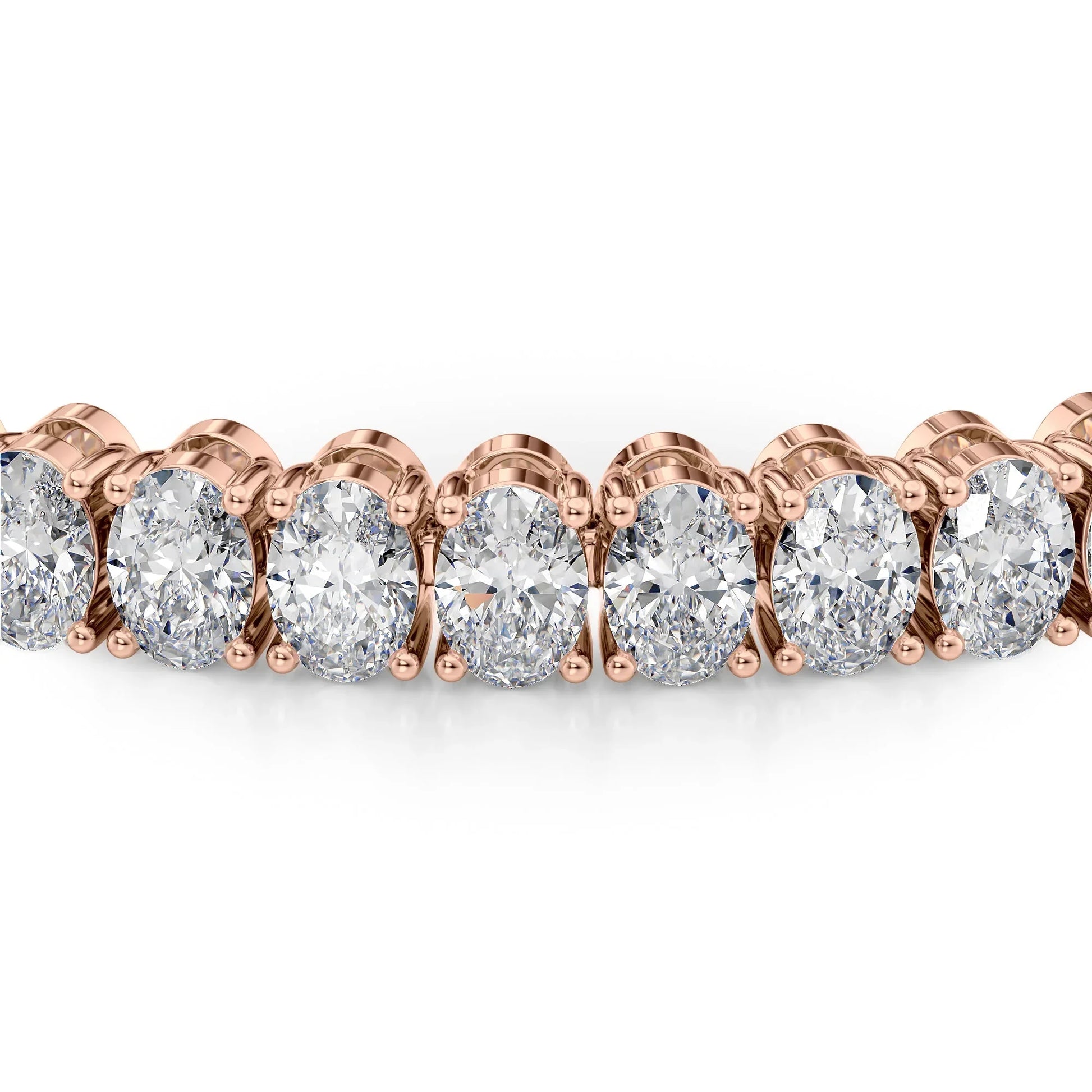 Oval Lab Grown Diamond Tennis Bracelet, EF Color, VS Clarity, IGI Certificate