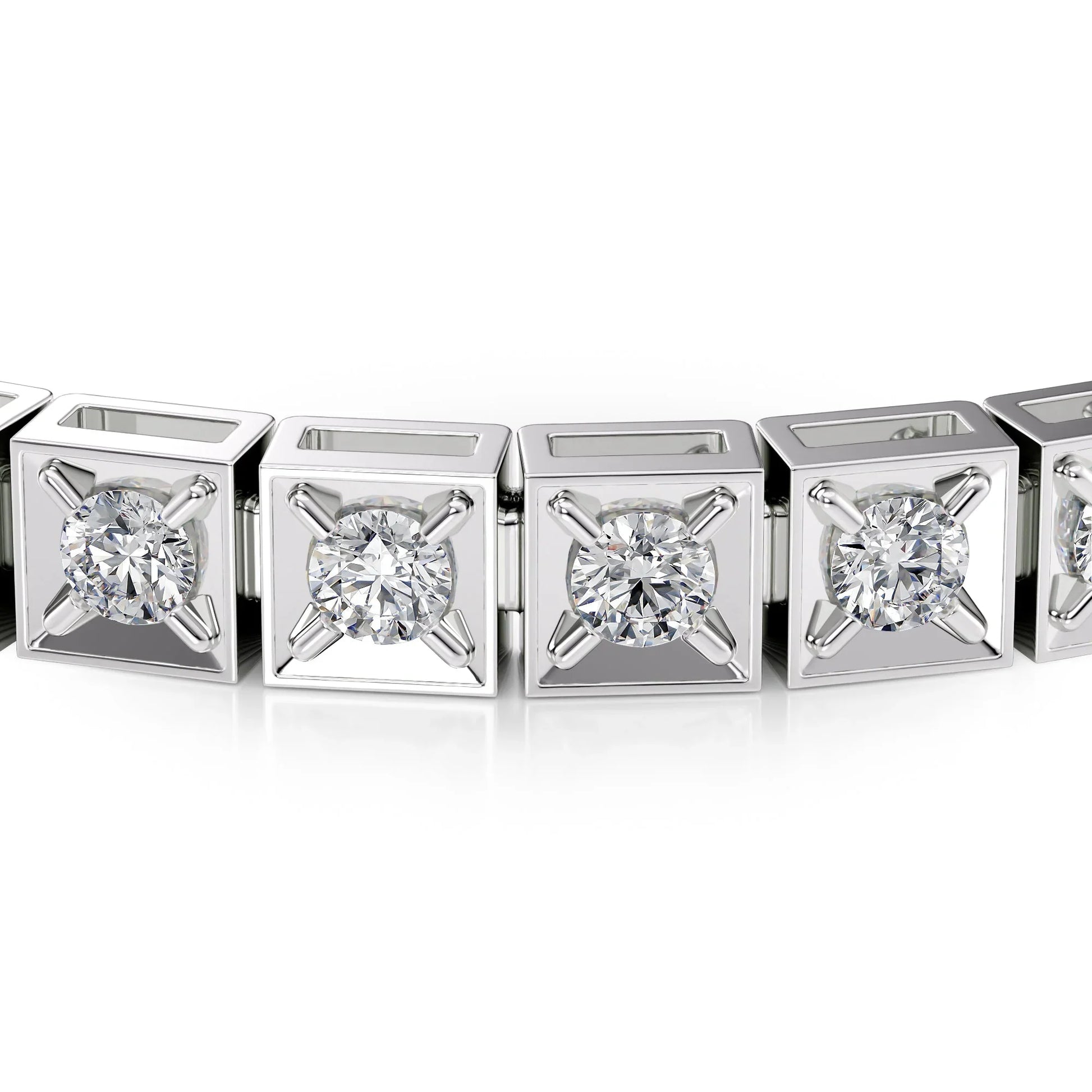 Round Lab Grown Diamond Chocolate Tennis Bracelet, EF Color, VS Clarity, IGI Certified