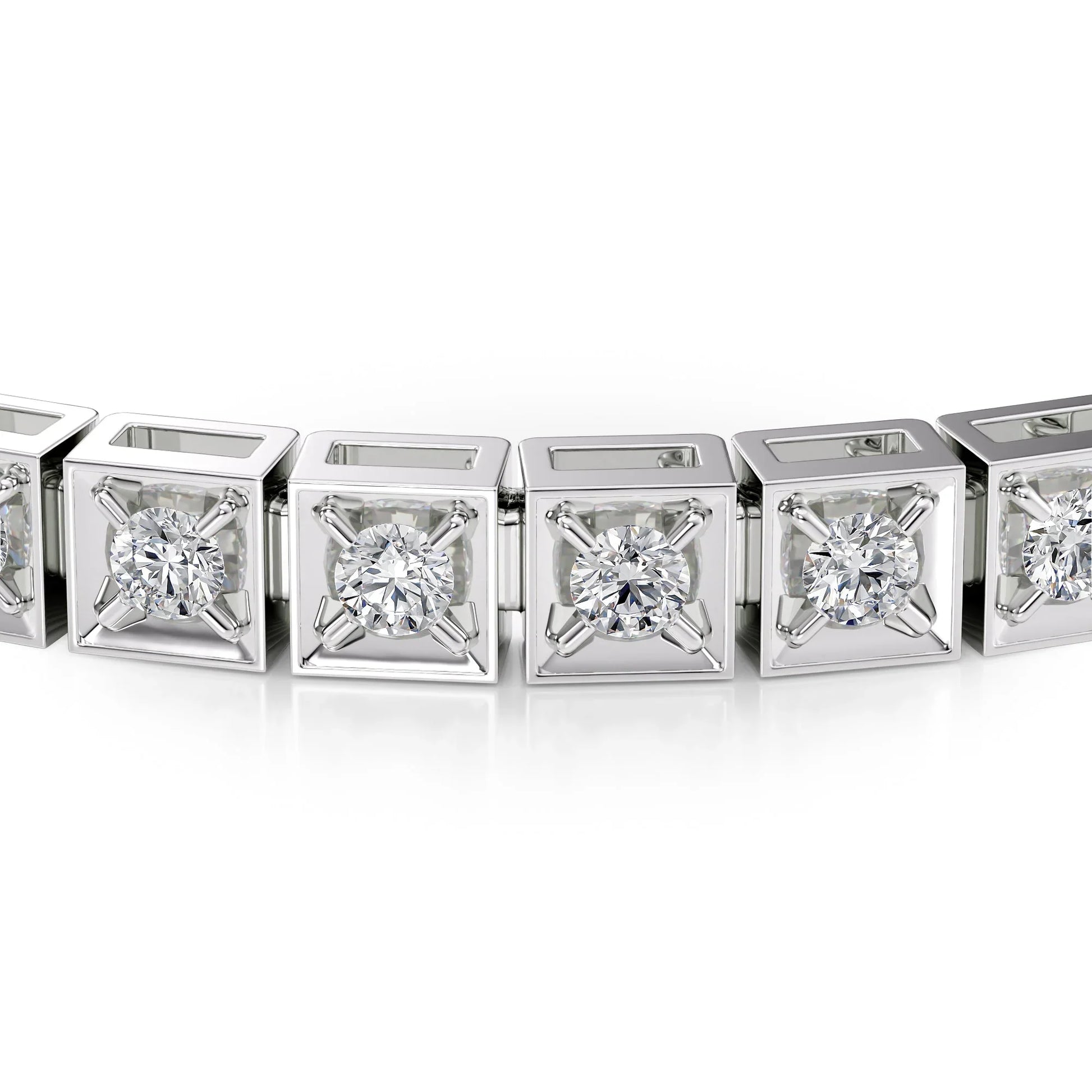 Round Lab Grown Diamond Chocolate Tennis Bracelet, EF Color, VS Clarity, IGI Certified