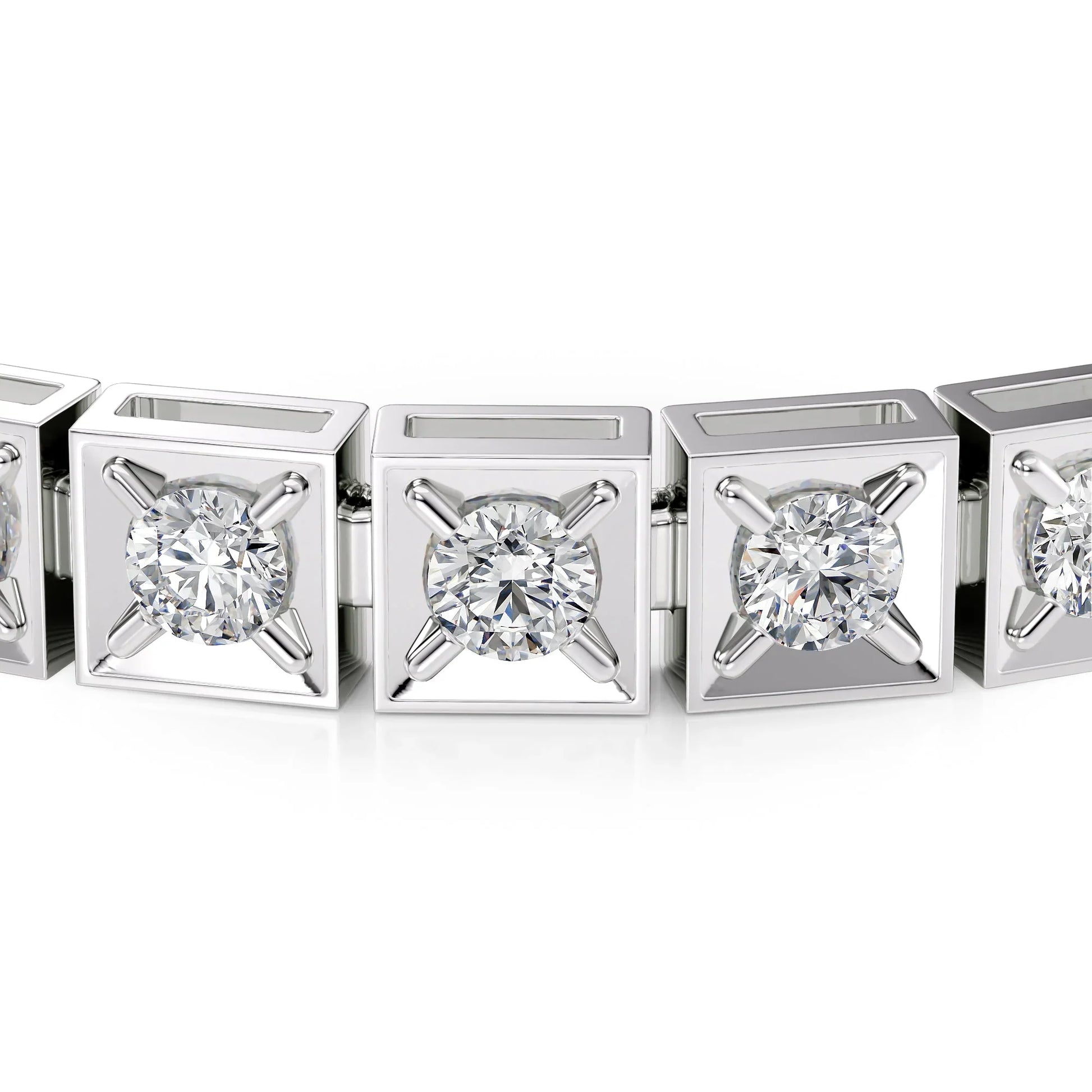 Round Lab Grown Diamond Chocolate Tennis Bracelet, EF Color, VS Clarity, IGI Certified