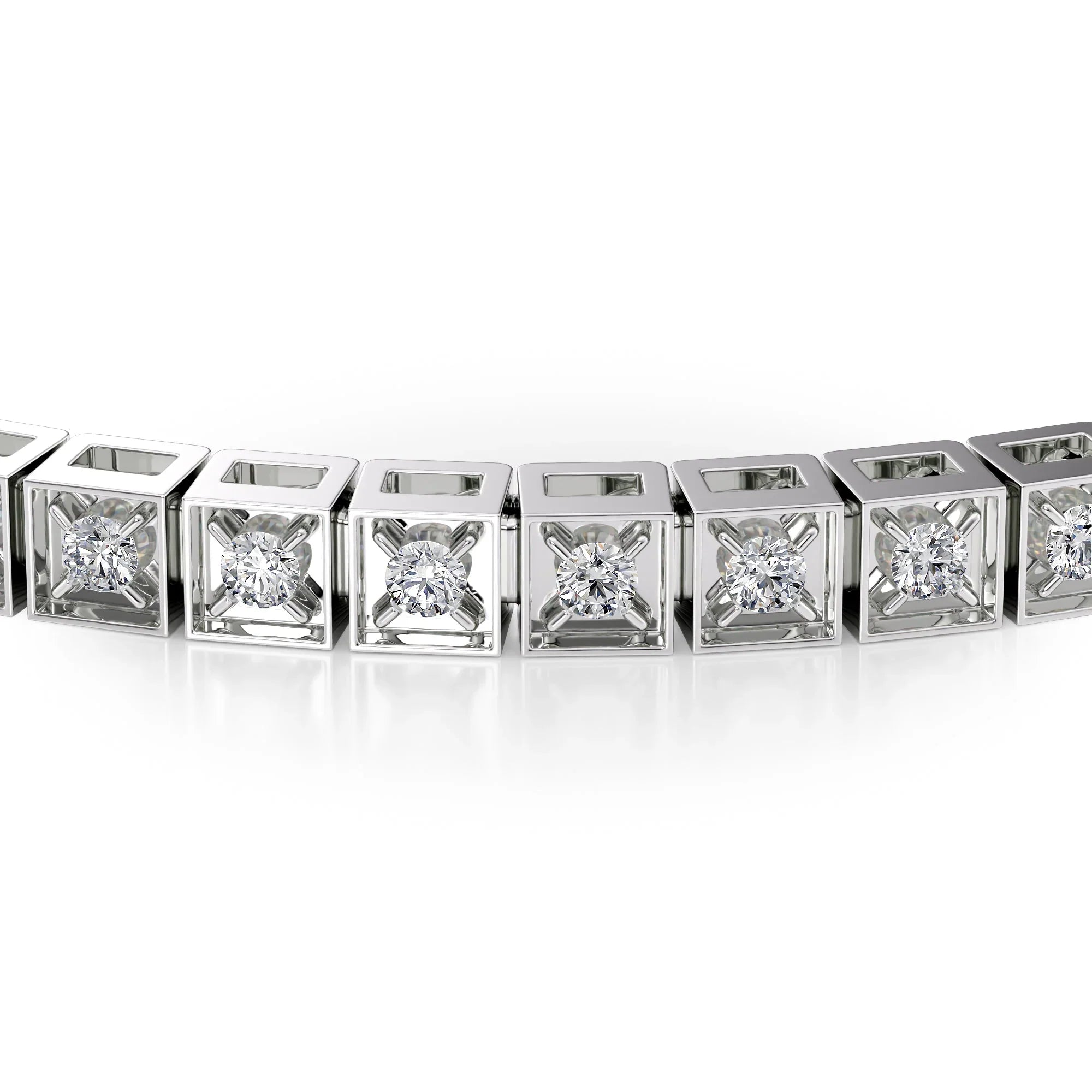 Round Lab Grown Diamond Chocolate Tennis Bracelet, EF Color, VS Clarity, IGI Certified