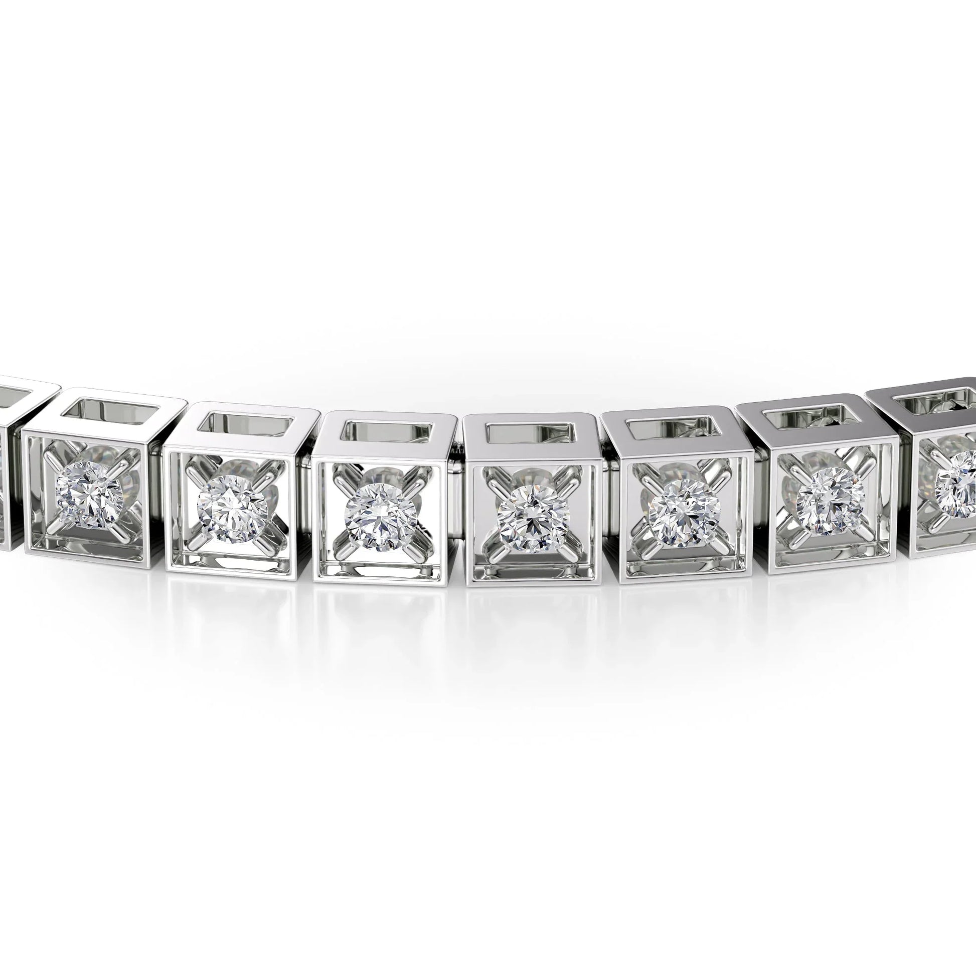 Round Lab Grown Diamond Chocolate Tennis Bracelet, EF Color, VS Clarity, IGI Certified