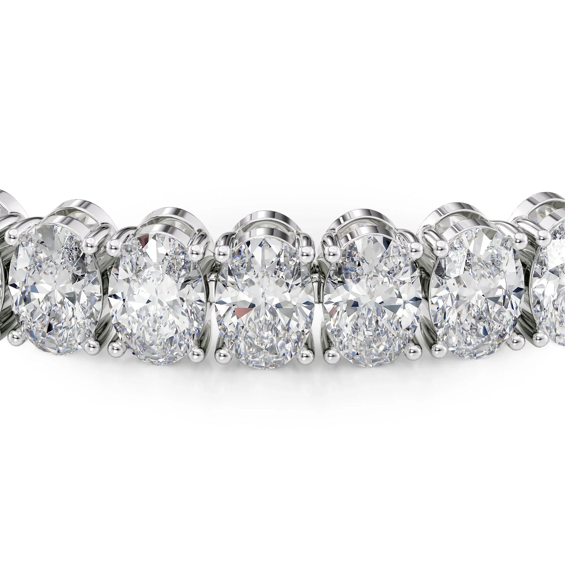 Oval Lab Grown Diamond Tennis Bracelet, EF Color, VS Clarity, IGI Certificate
