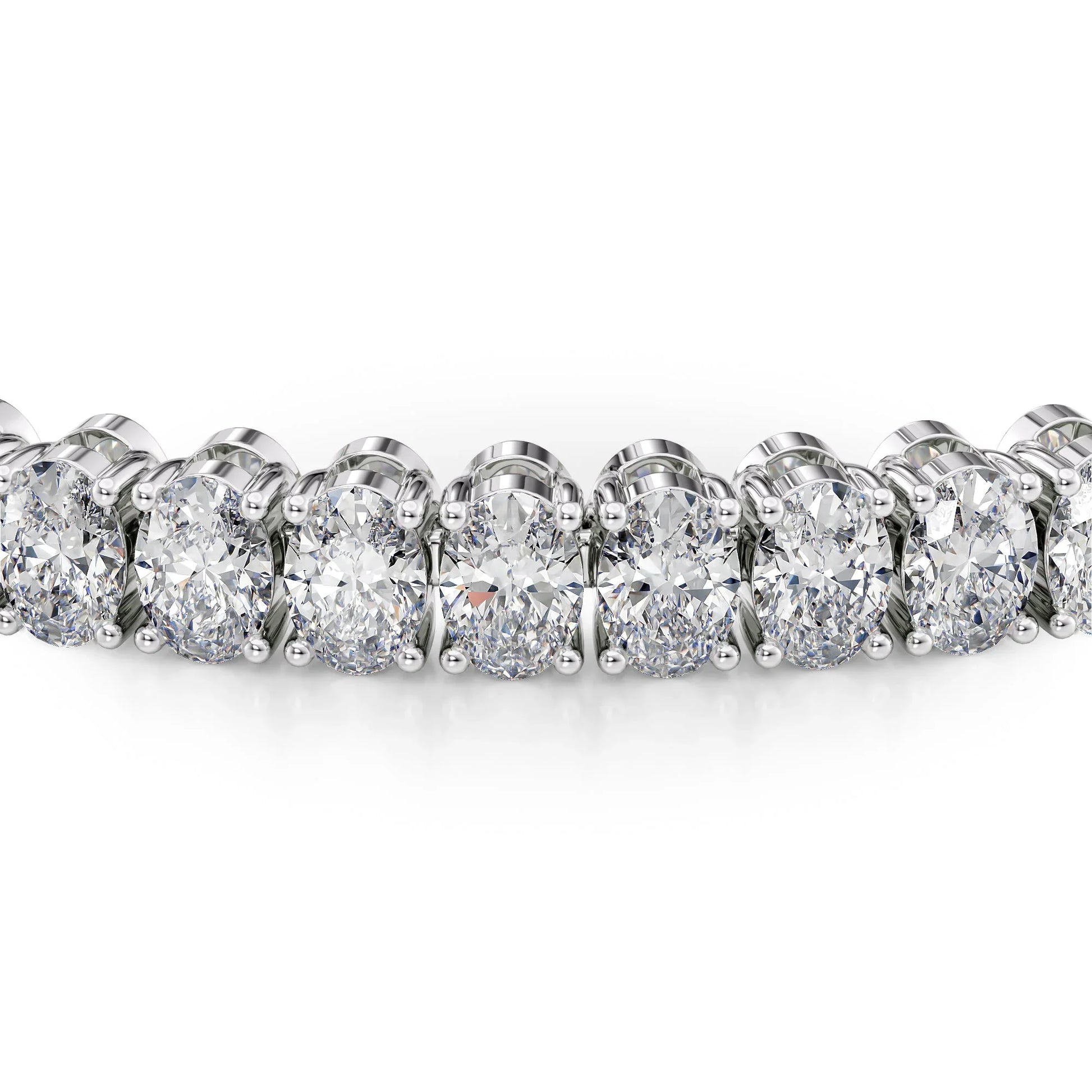 Oval Lab Grown Diamond Tennis Bracelet, EF Color, VS Clarity, IGI Certificate