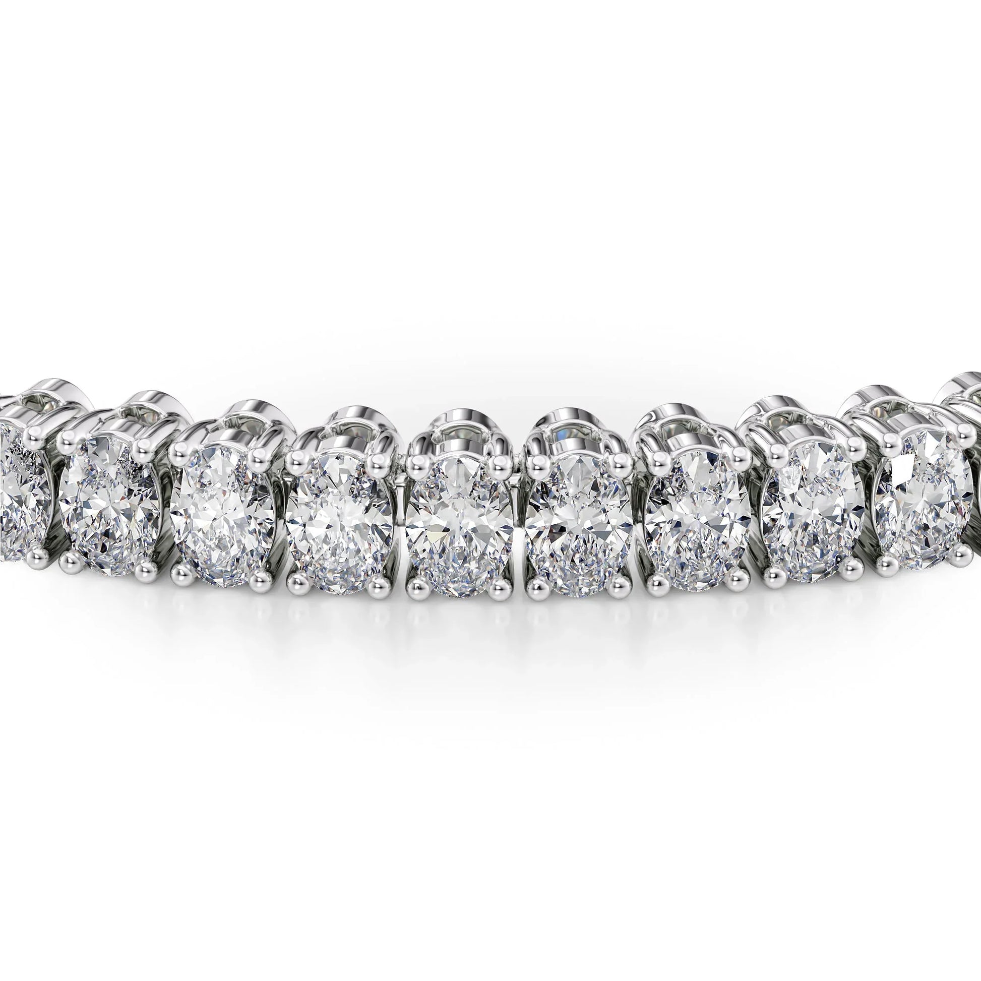 Oval Lab Grown Diamond Tennis Bracelet, EF Color, VS Clarity, IGI Certificate