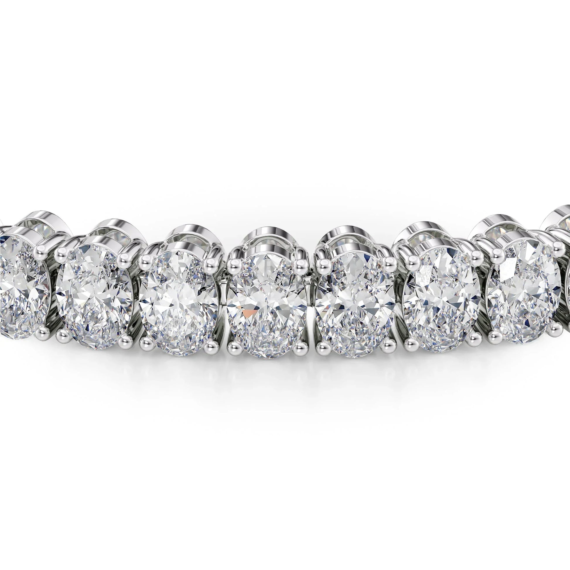 Oval Lab Grown Diamond Tennis Bracelet, EF Color, VS Clarity, IGI Certificate