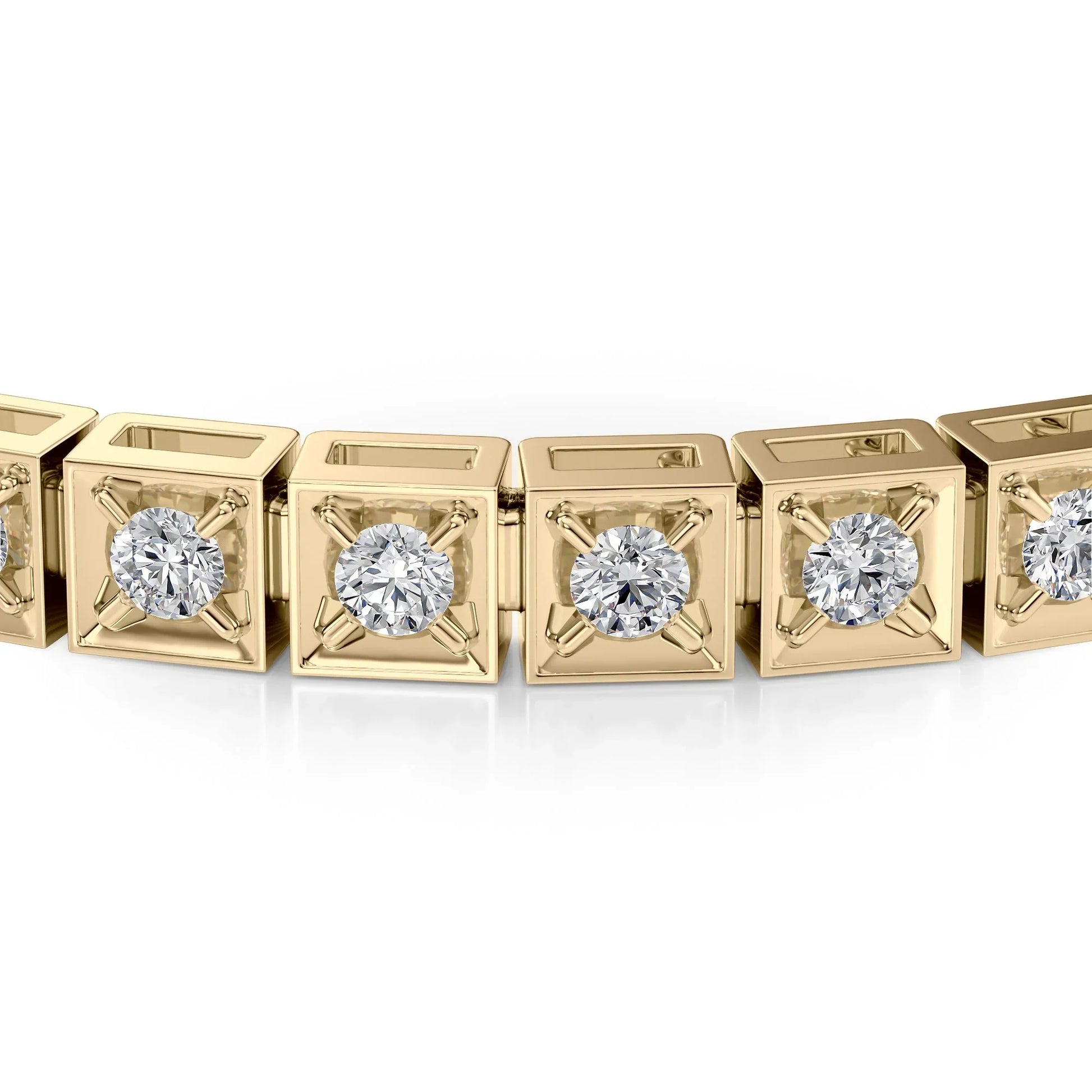 Round Lab Grown Diamond Chocolate Tennis Bracelet, EF Color, VS Clarity, IGI Certified