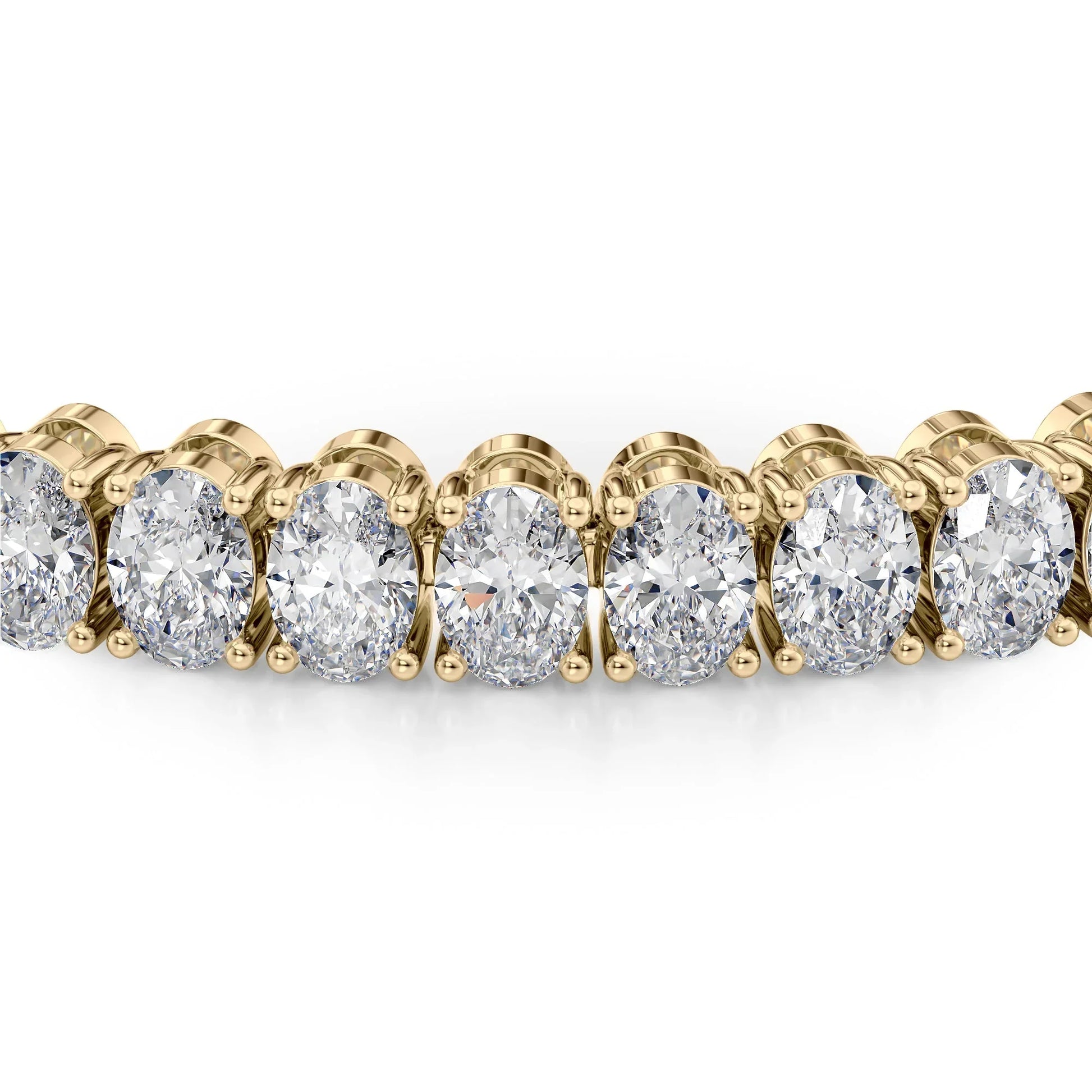 Oval Lab Grown Diamond Tennis Bracelet, EF Color, VS Clarity, IGI Certificate