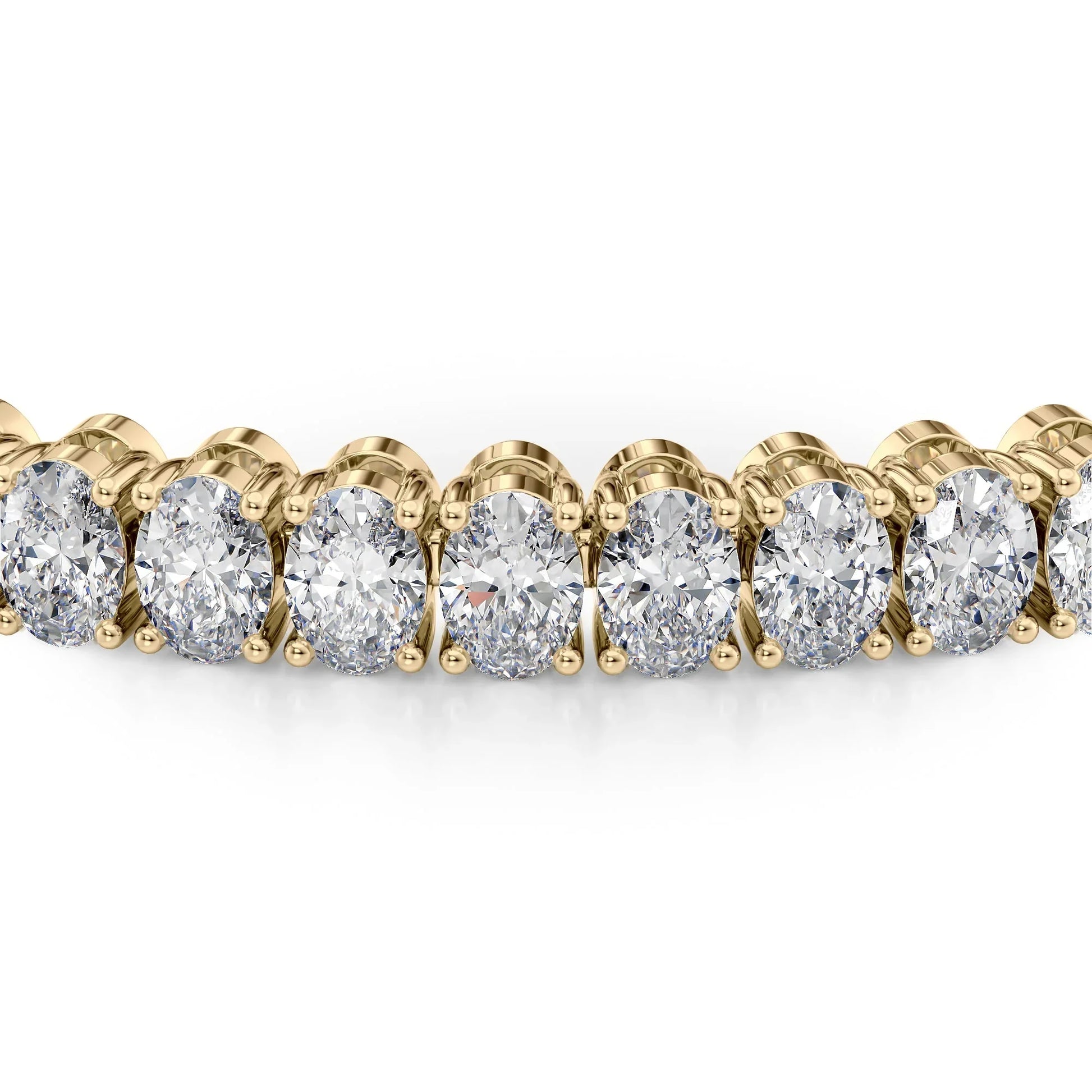Oval Lab Grown Diamond Tennis Bracelet, EF Color, VS Clarity, IGI Certificate