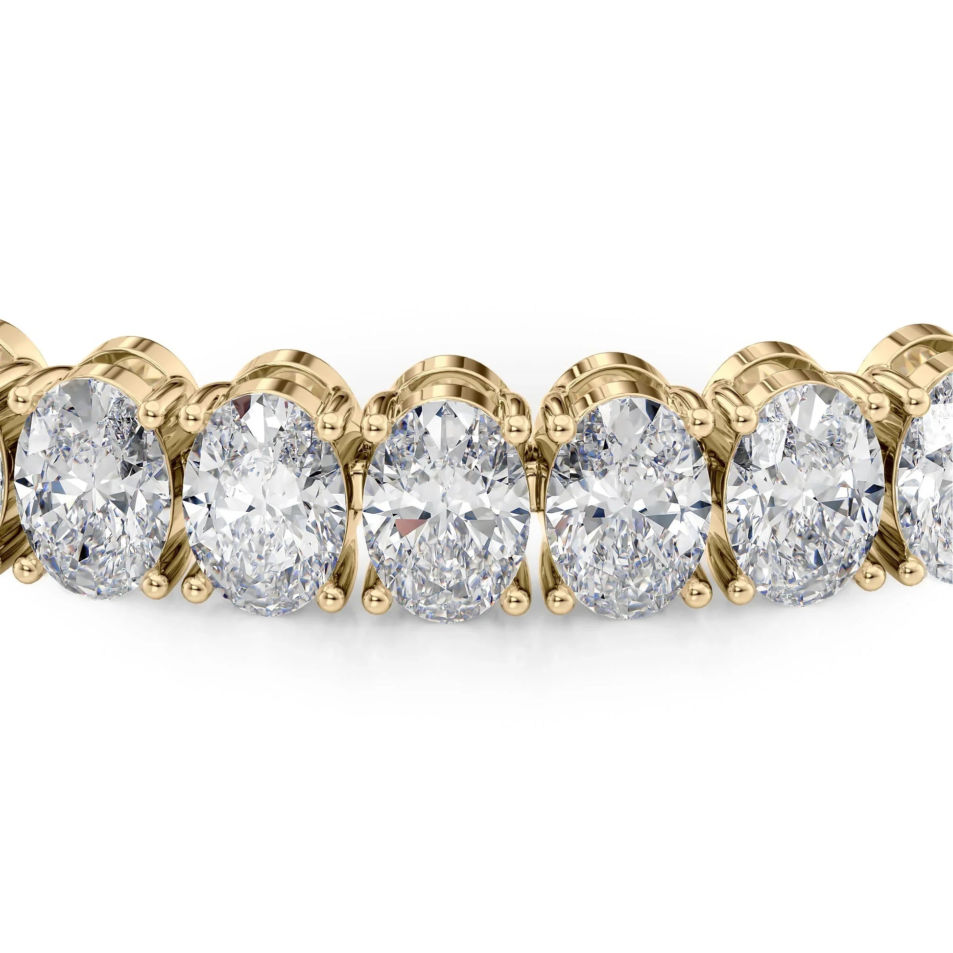 Oval Lab Grown Diamond Tennis Bracelet, EF Color, VS Clarity, IGI Certificate