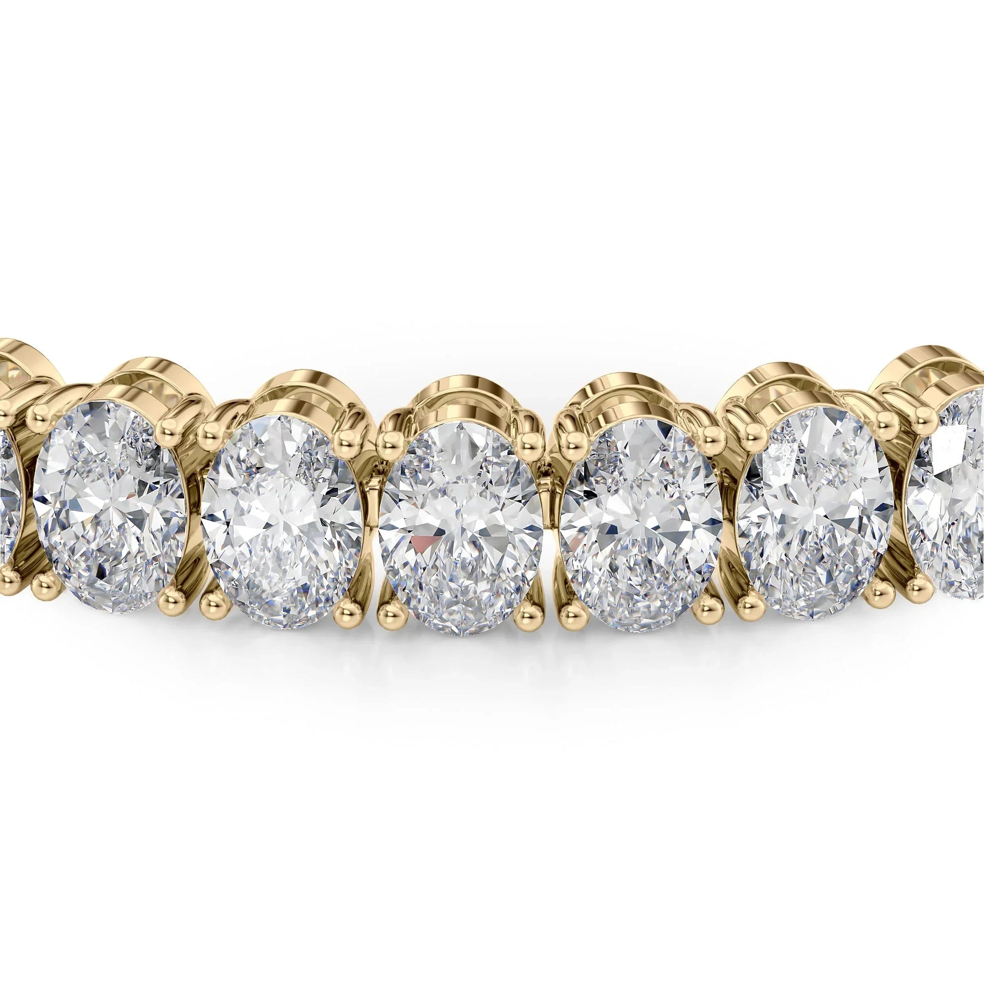 Oval Lab Grown Diamond Tennis Bracelet, EF Color, VS Clarity, IGI Certificate