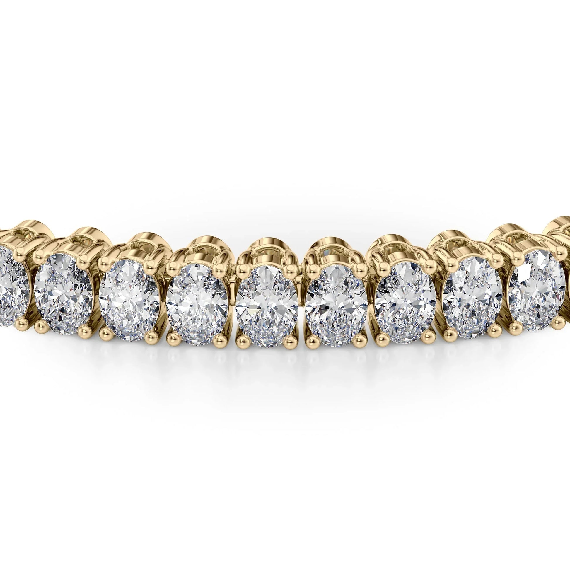 Oval Lab Grown Diamond Tennis Bracelet, EF Color, VS Clarity, IGI Certificate