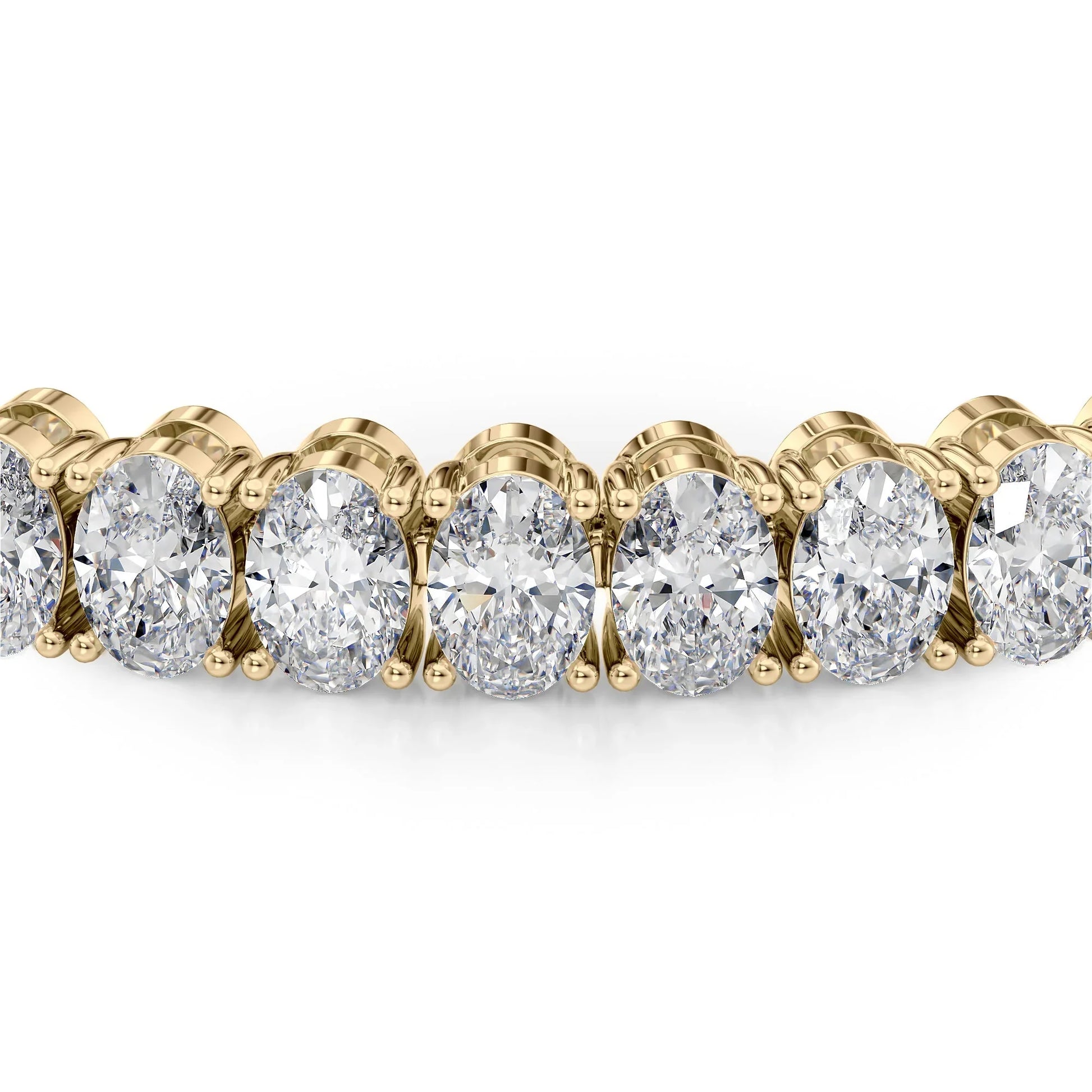 Oval Lab Grown Diamond Tennis Bracelet, EF Color, VS Clarity, IGI Certificate
