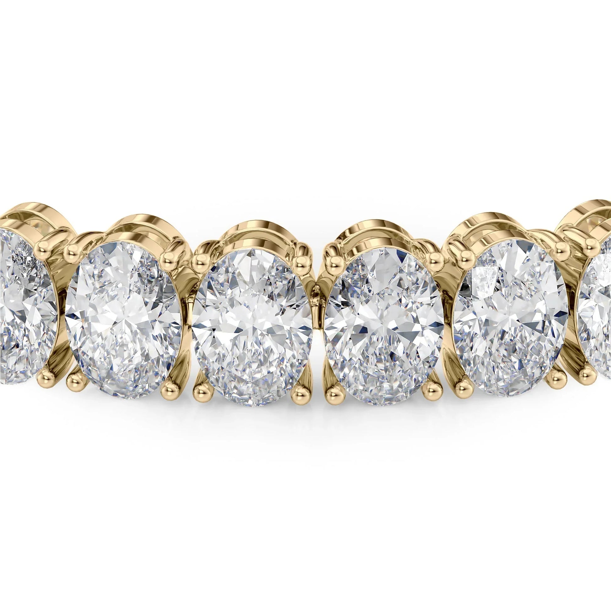 Oval Lab Grown Diamond Tennis Bracelet, EF Color, VS Clarity, IGI Certificate