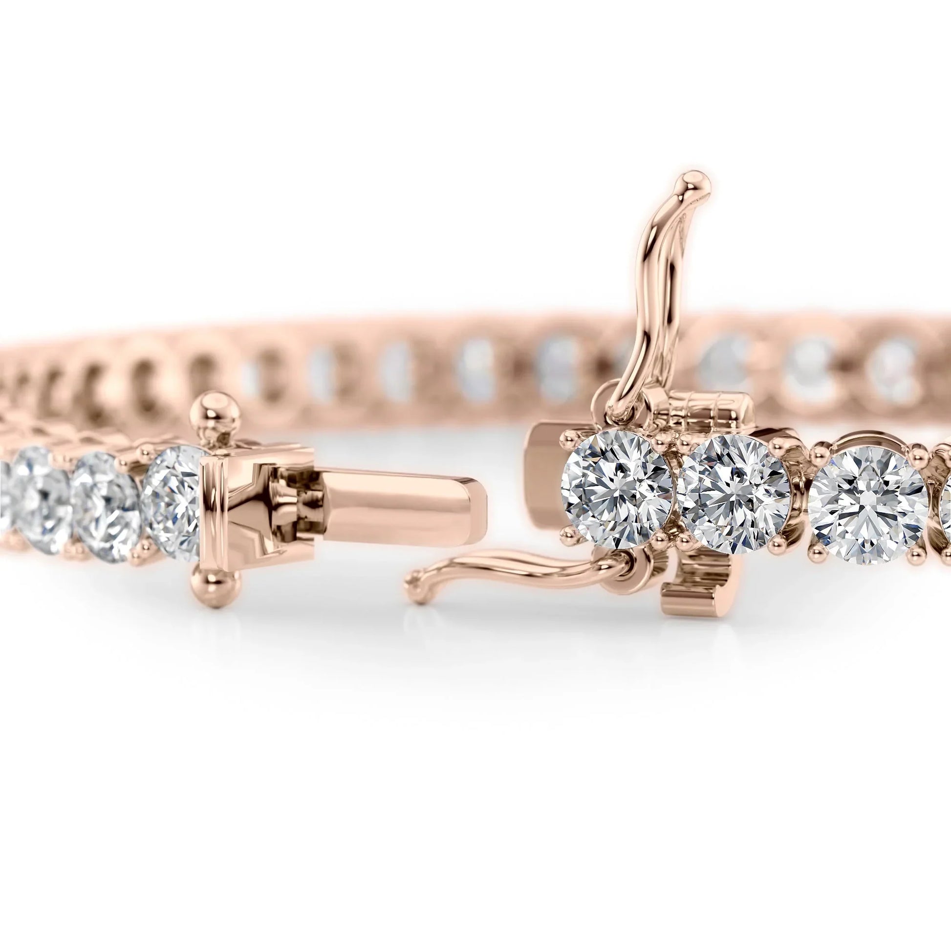 Round Lab Grown Diamond Tennis Bracelet, EF Color, VS Clarity, IGI Certificate