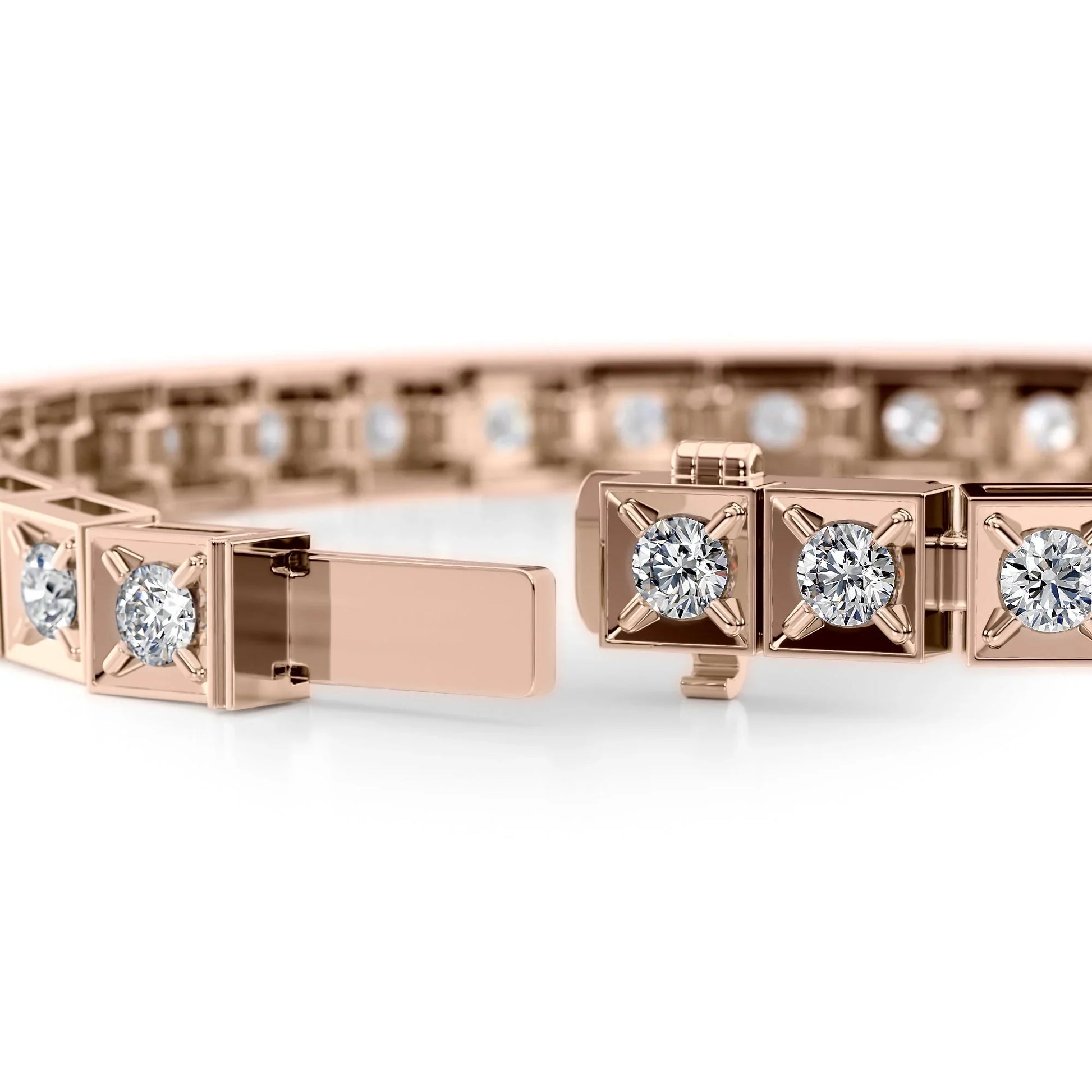 Round Lab Grown Diamond Chocolate Tennis Bracelet, EF Color, VS Clarity, IGI Certified