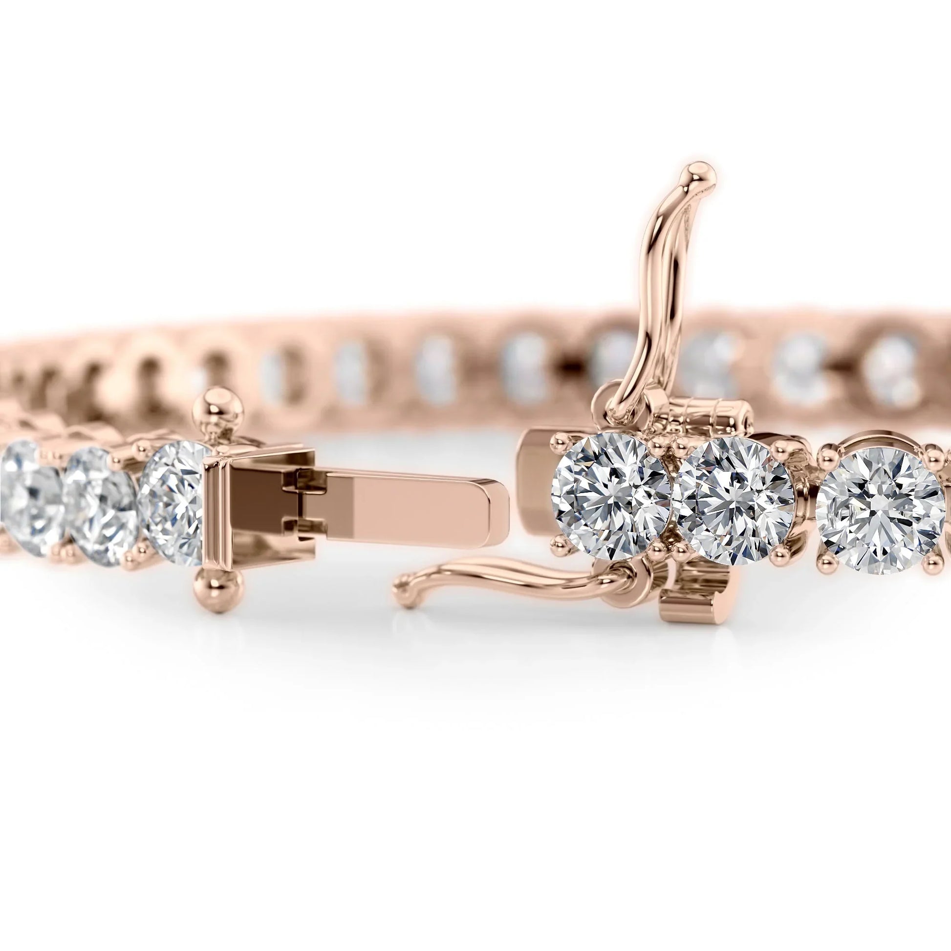 Round Lab Grown Diamond Tennis Bracelet, EF Color, VS Clarity, IGI Certificate