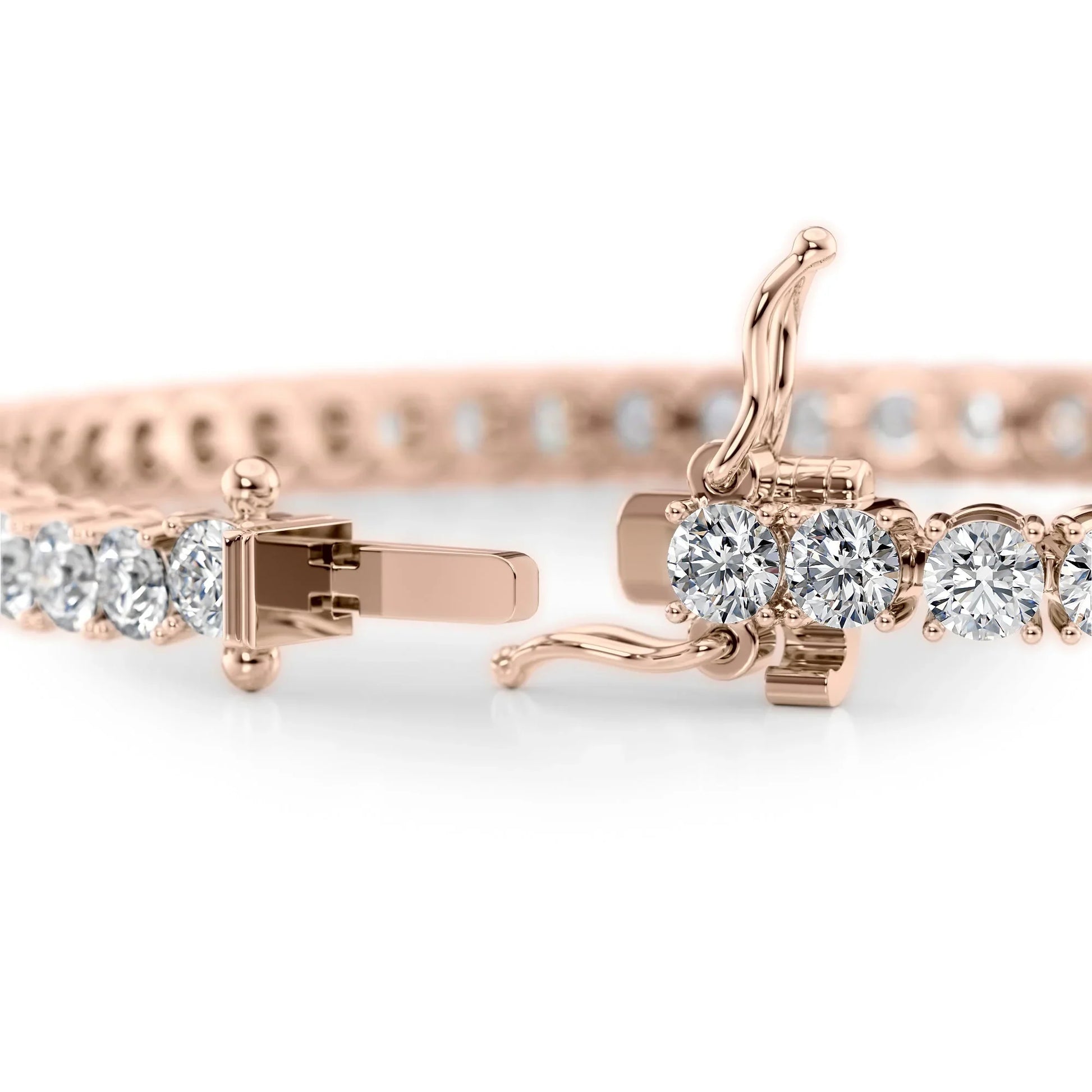 Round Lab Grown Diamond Tennis Bracelet, EF Color, VS Clarity, IGI Certificate