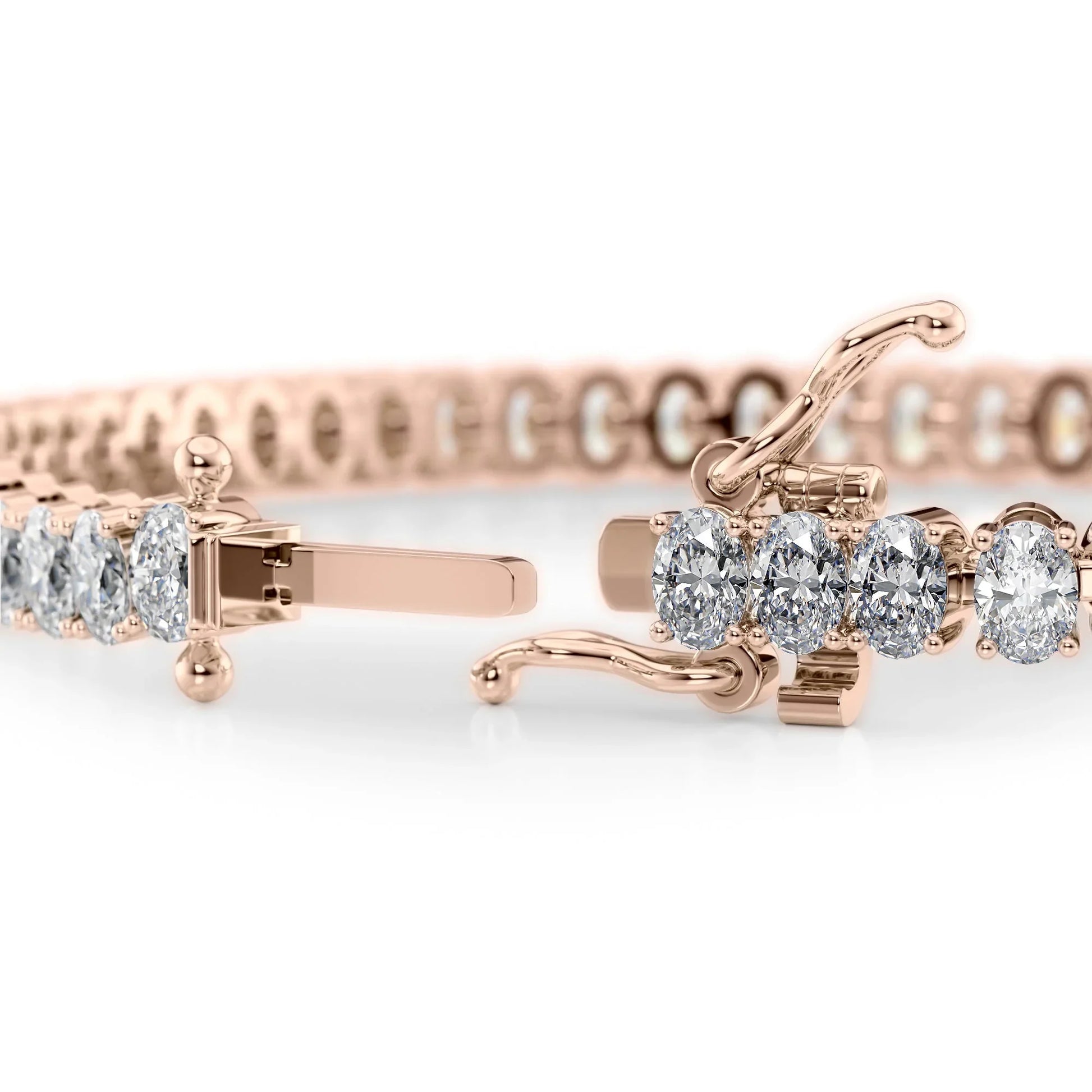 Oval Lab Grown Diamond Tennis Bracelet, EF Color, VS Clarity, IGI Certificate
