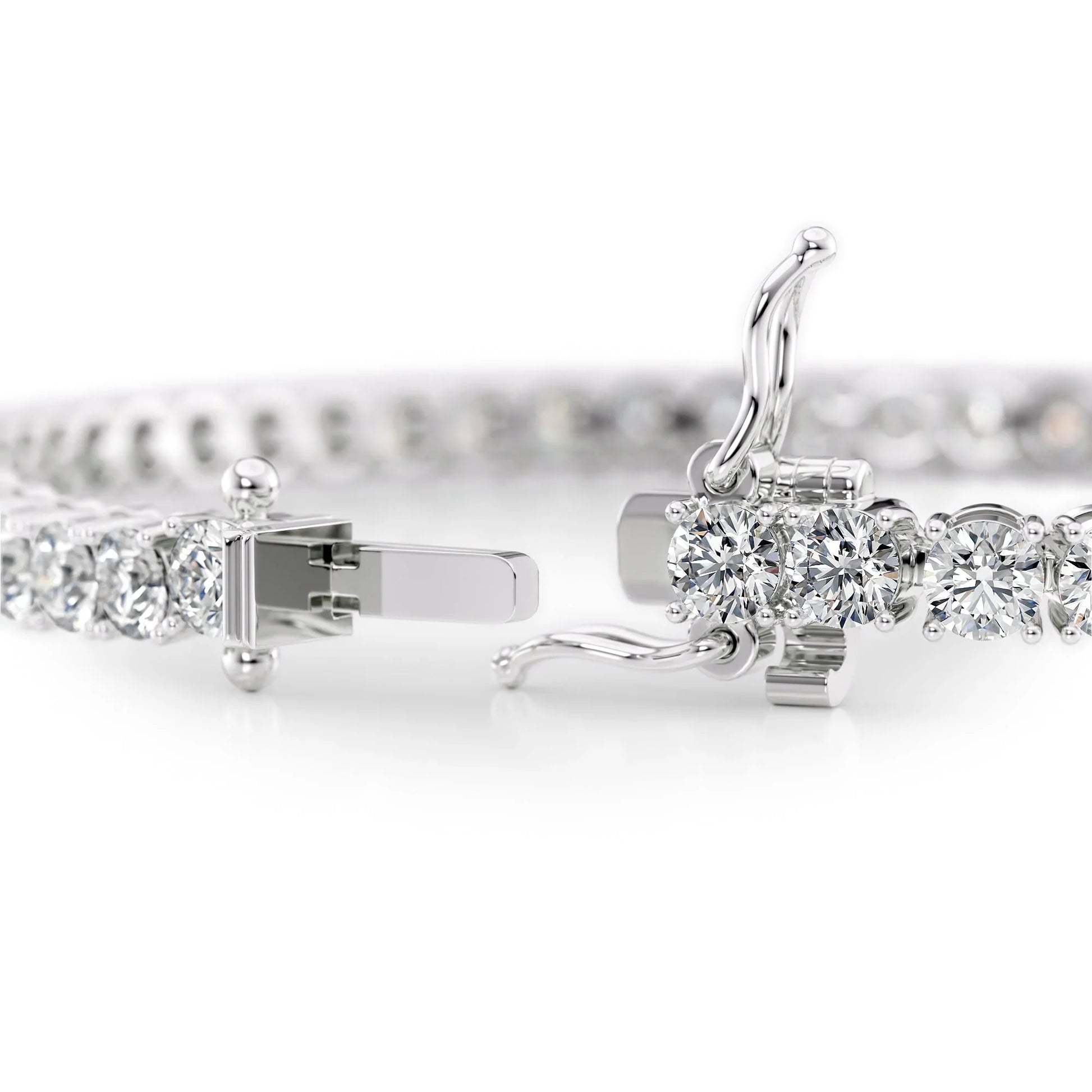 Round Lab Grown Diamond Tennis Bracelet, EF Color, VS Clarity, IGI Certificate