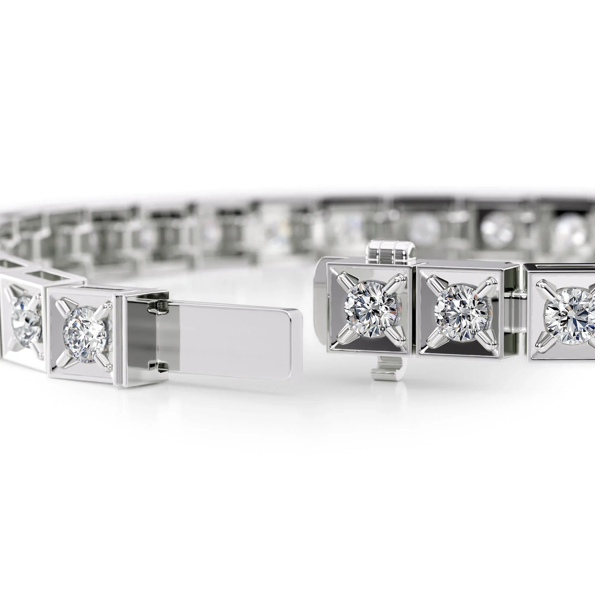 Round Lab Grown Diamond Chocolate Tennis Bracelet, EF Color, VS Clarity, IGI Certified