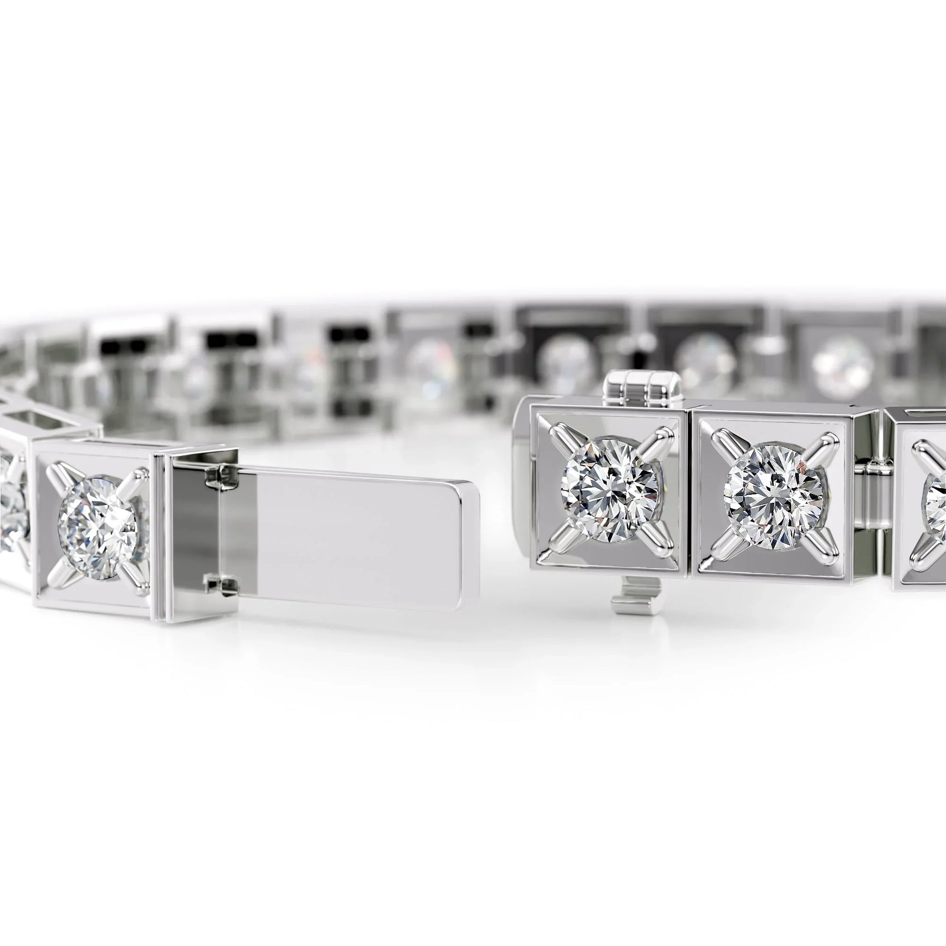 Round Lab Grown Diamond Chocolate Tennis Bracelet, EF Color, VS Clarity, IGI Certified