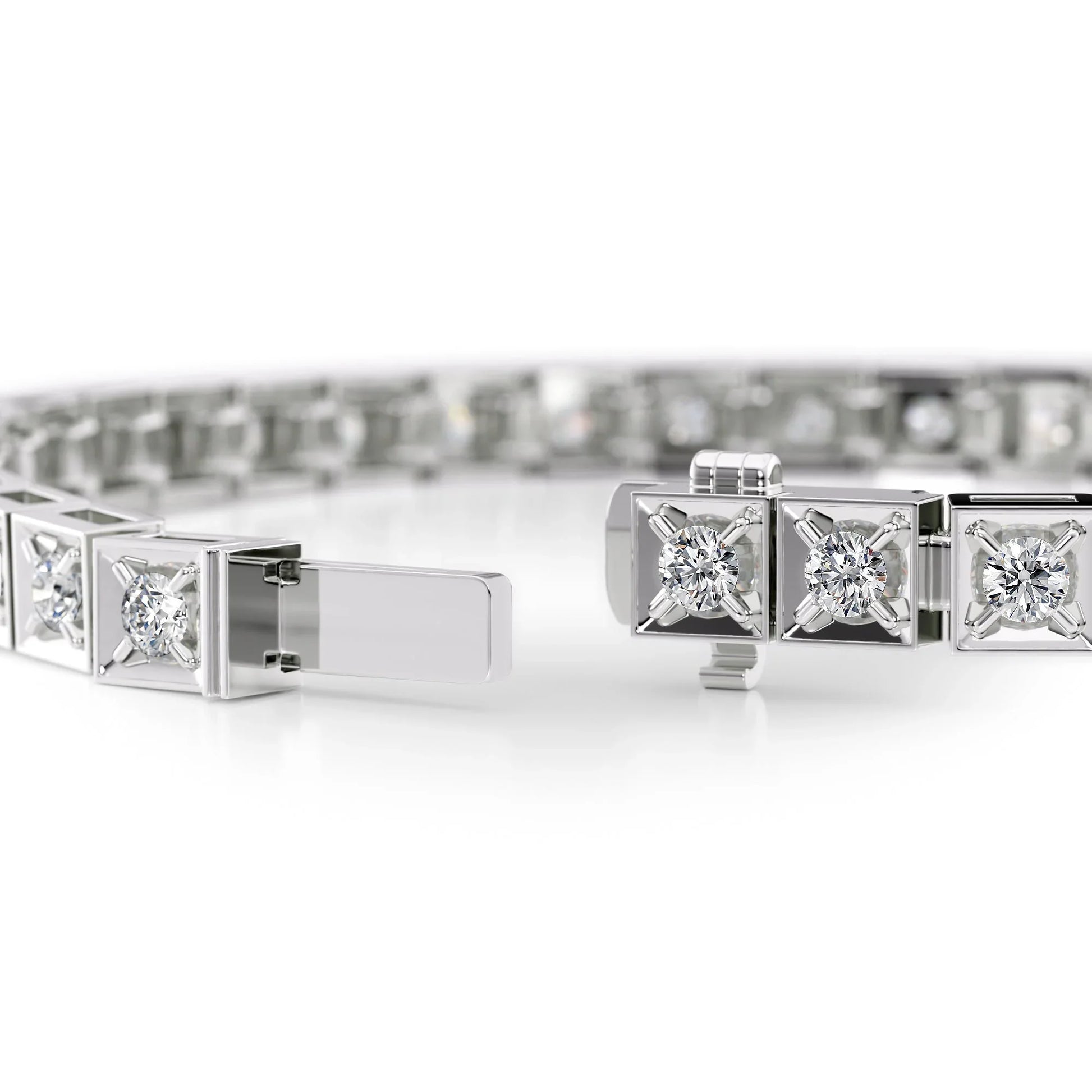 Round Lab Grown Diamond Chocolate Tennis Bracelet, EF Color, VS Clarity, IGI Certified
