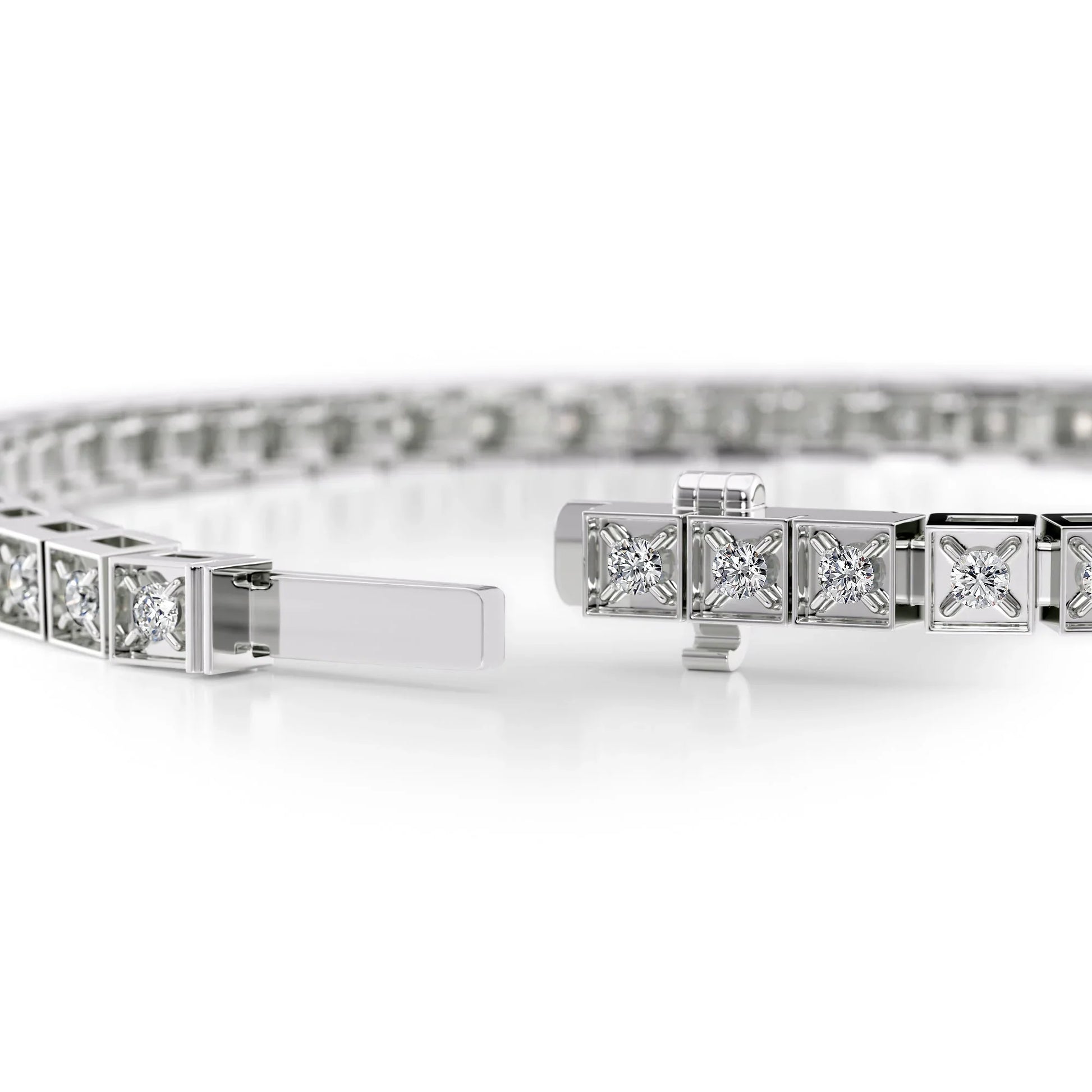 Round Lab Grown Diamond Chocolate Tennis Bracelet, EF Color, VS Clarity, IGI Certified