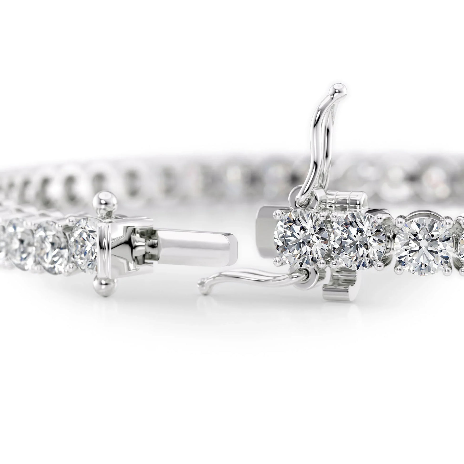 Round Lab Grown Diamond Tennis Bracelet, EF Color, VS Clarity, IGI Certificate