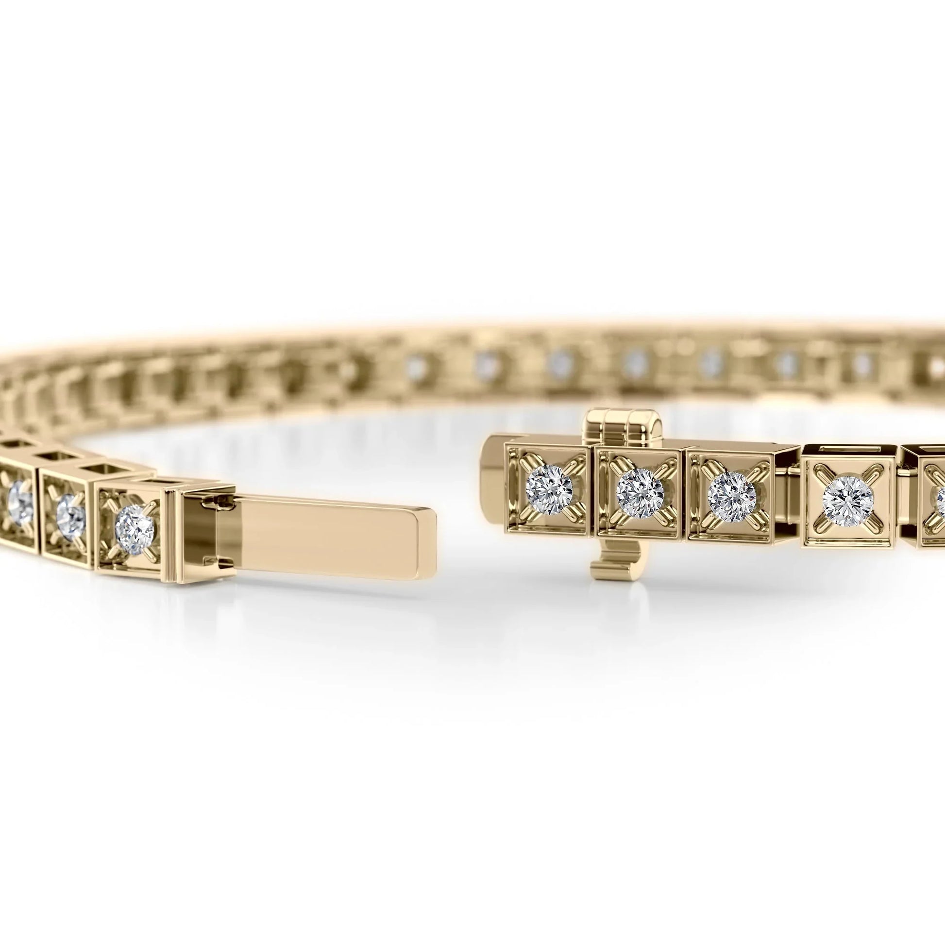 Round Lab Grown Diamond Chocolate Tennis Bracelet, EF Color, VS Clarity, IGI Certified