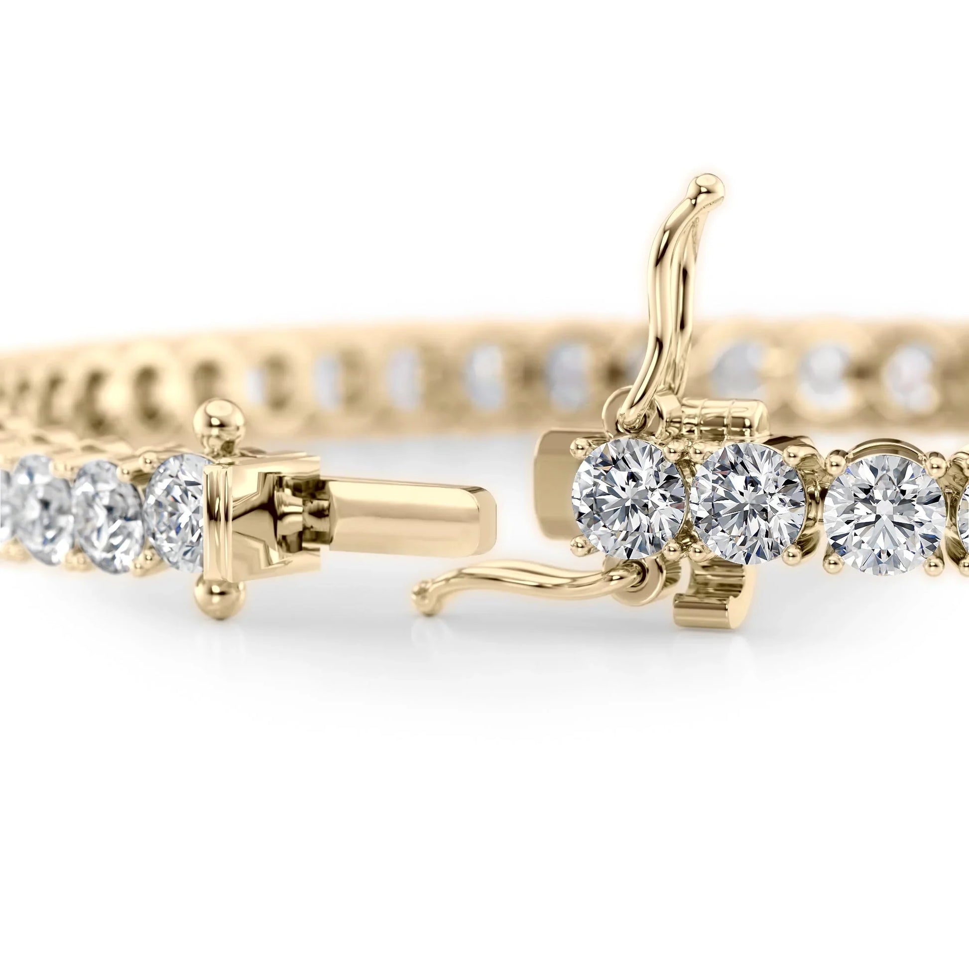 Round Lab Grown Diamond Tennis Bracelet, EF Color, VS Clarity, IGI Certificate