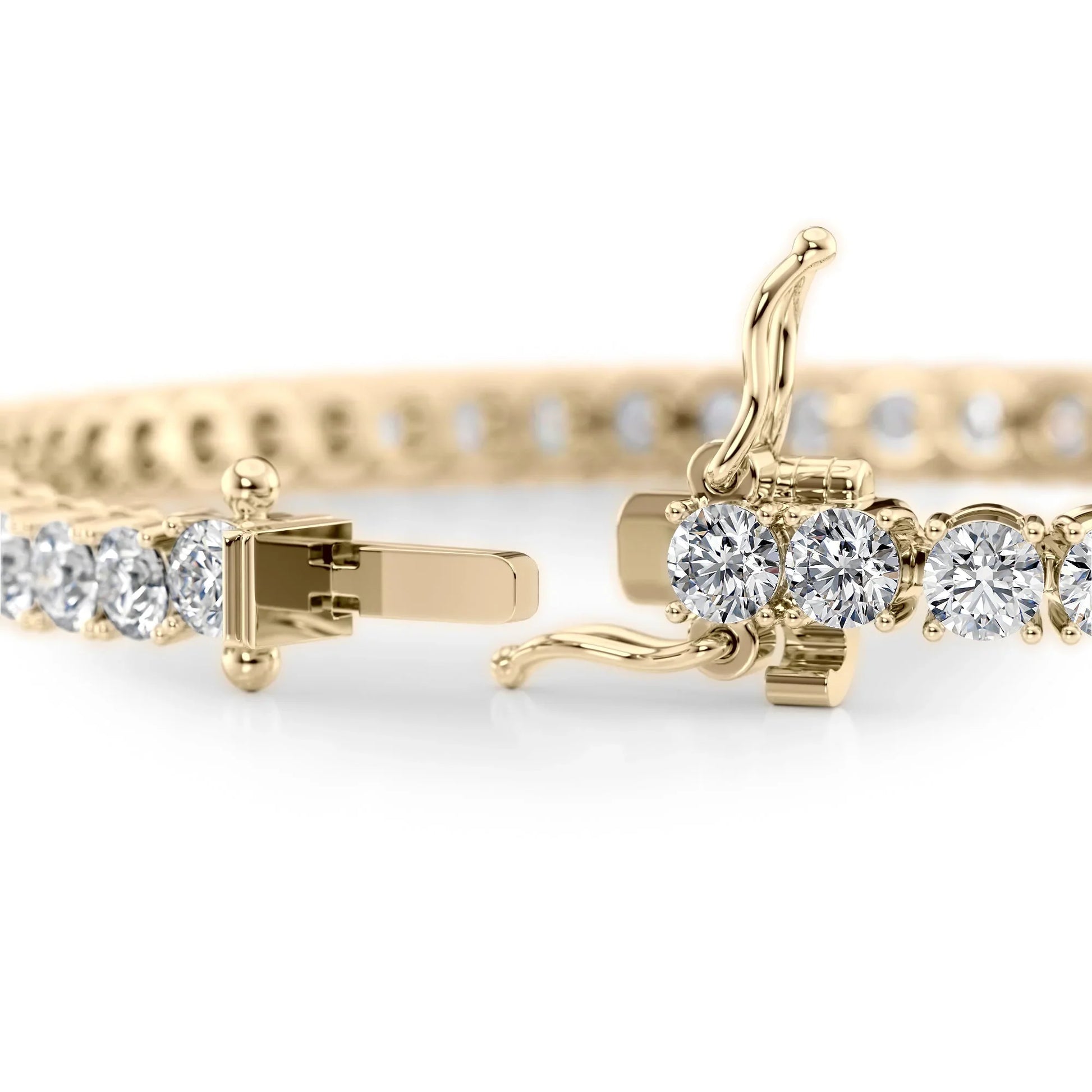 Round Lab Grown Diamond Tennis Bracelet, EF Color, VS Clarity, IGI Certificate