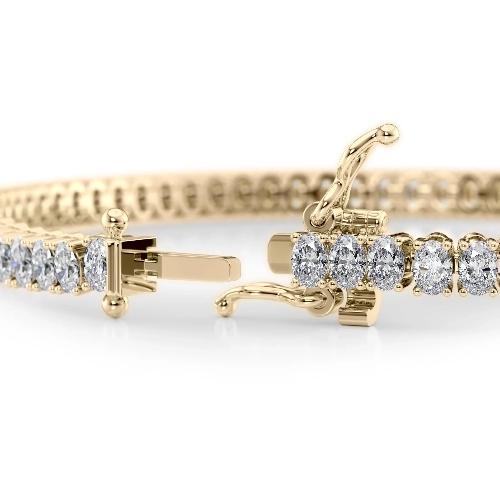 Oval Lab Grown Diamond Tennis Bracelet, EF Color, VS Clarity, IGI Certificate