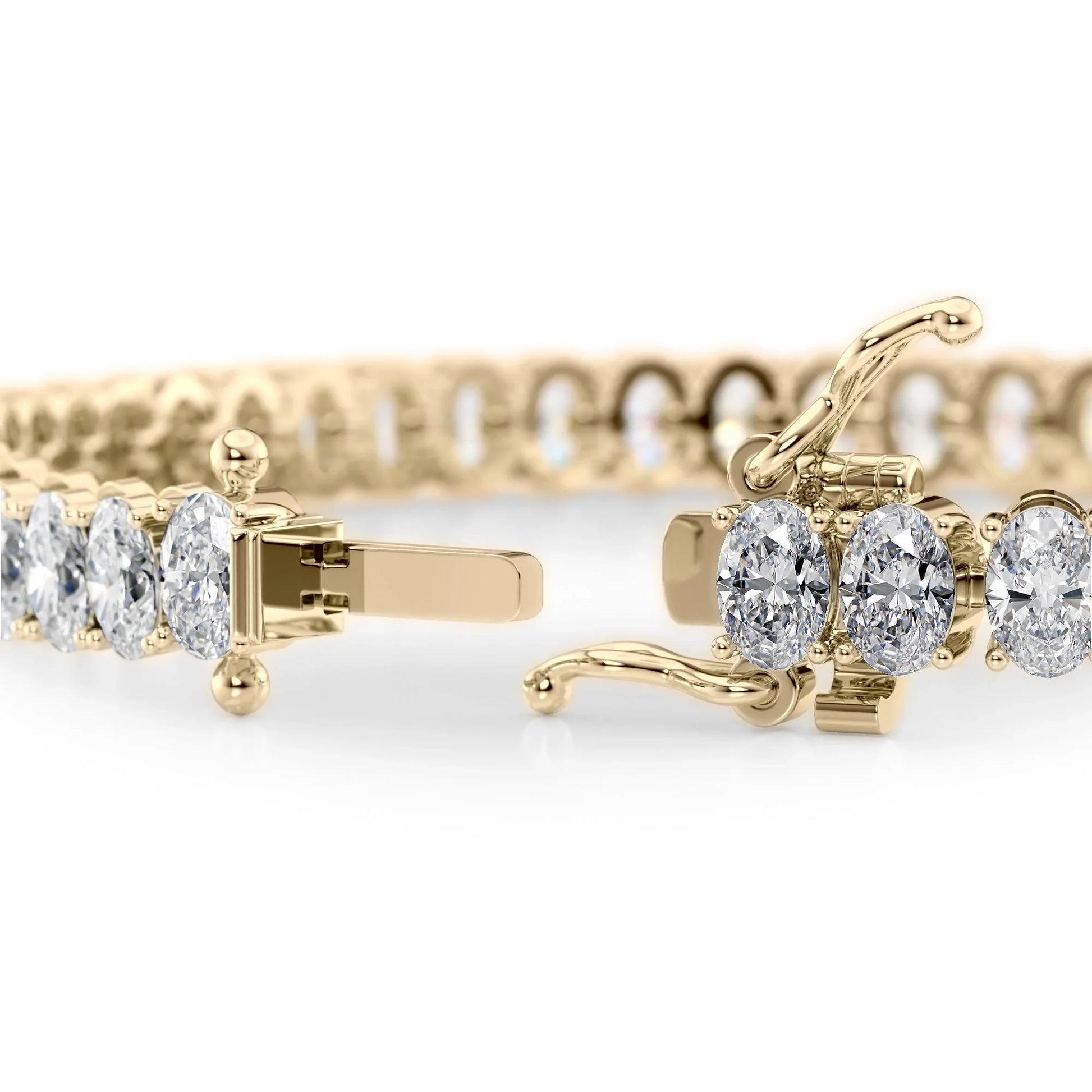 Oval Lab Grown Diamond Tennis Bracelet, EF Color, VS Clarity, IGI Certificate