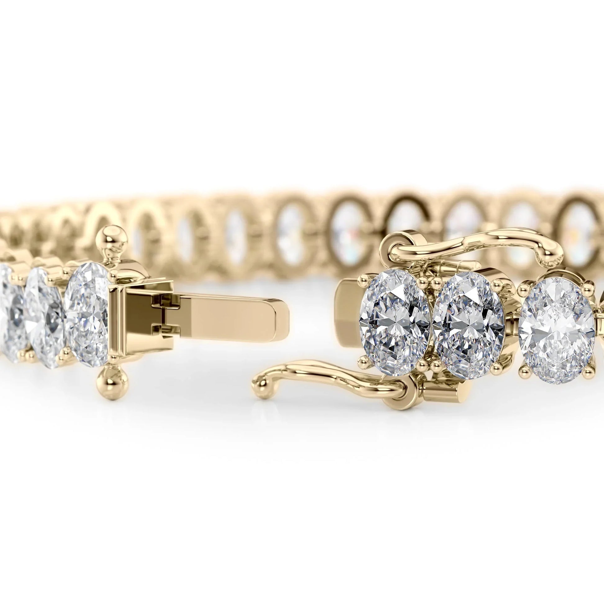 Oval Lab Grown Diamond Tennis Bracelet, EF Color, VS Clarity, IGI Certificate
