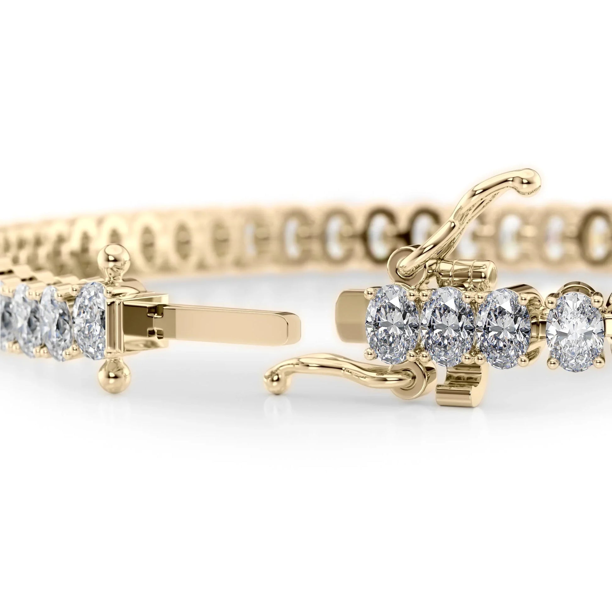 Oval Lab Grown Diamond Tennis Bracelet, EF Color, VS Clarity, IGI Certificate